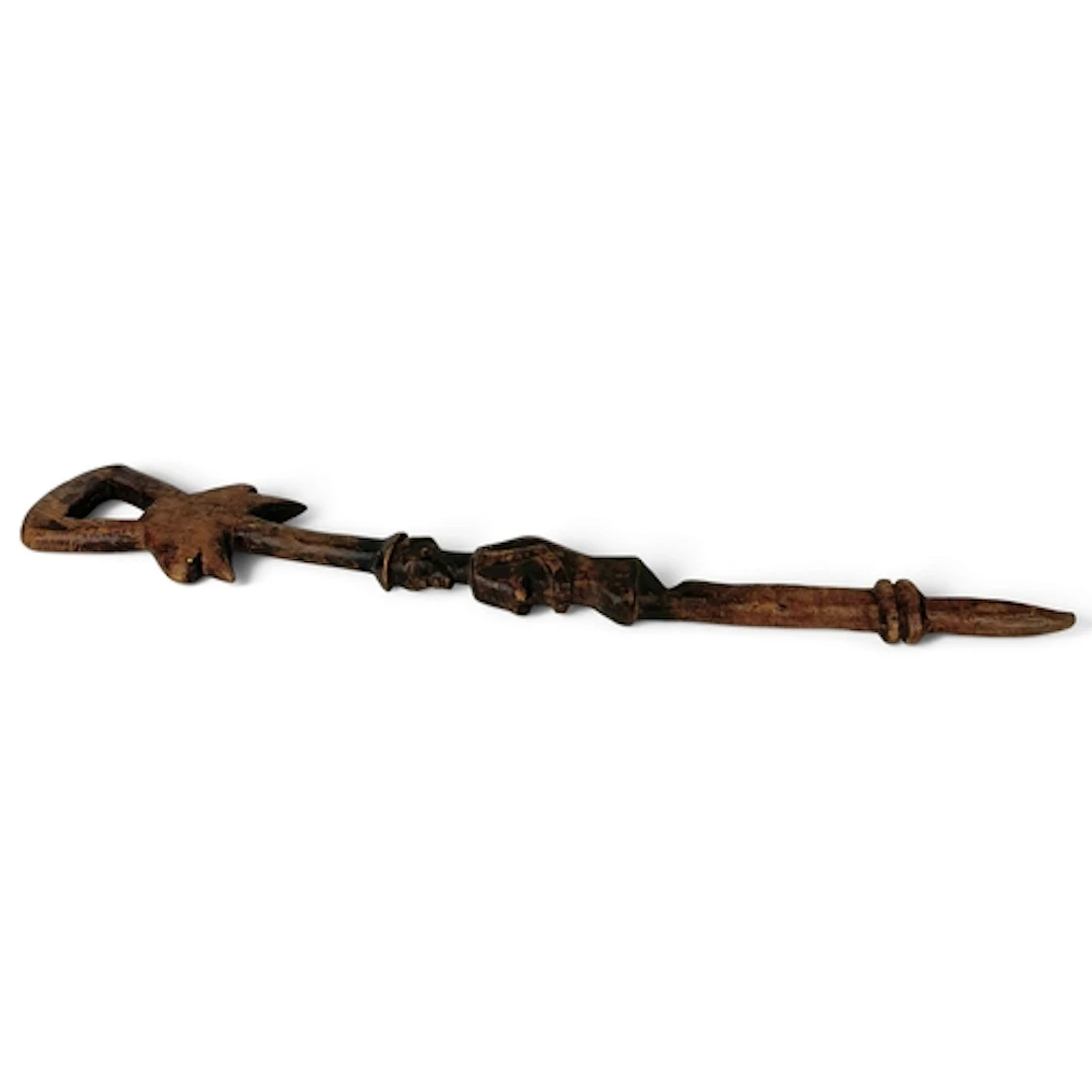 A 19TH CENTURY EARLY AFRICAN PRESTIGE STAFF OR WALKING CANE ...