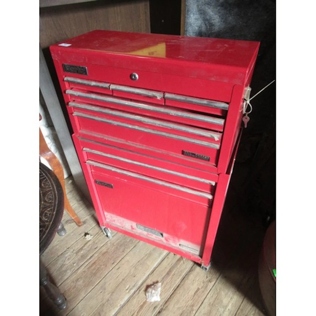 A clarkes tool chest and contents