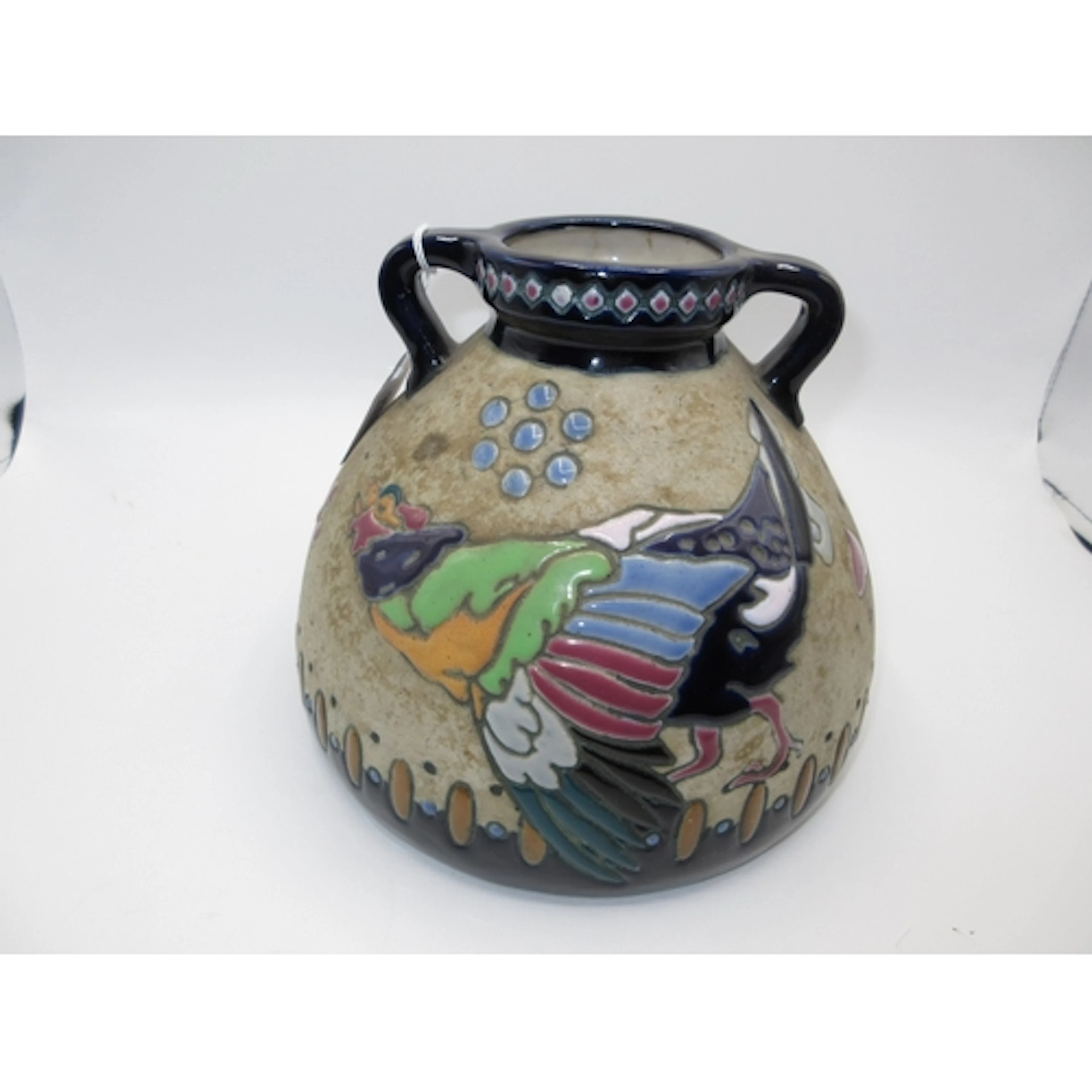 Arts & Crafts Amphora Austria Porcelain Vase Decorated with ...