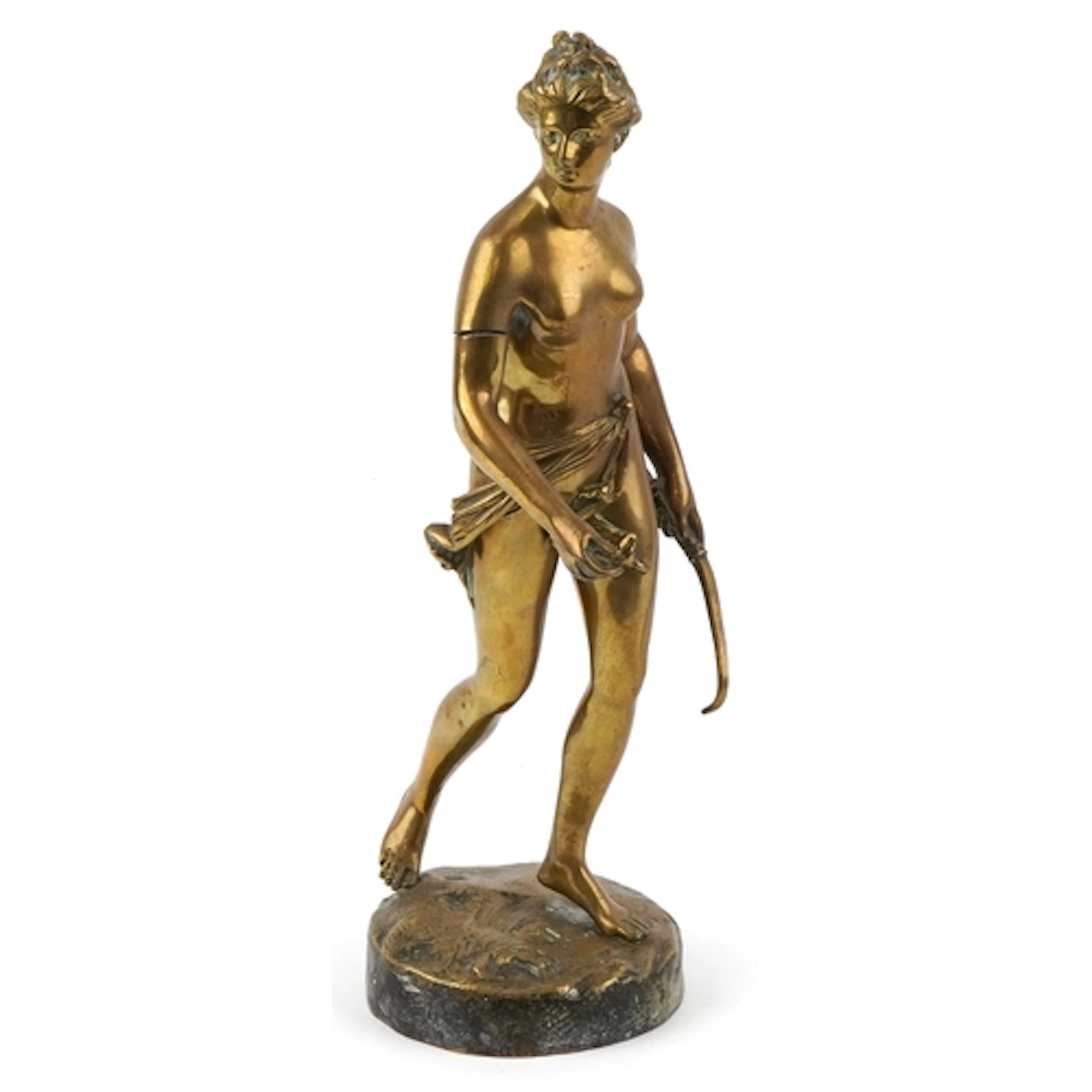 After Lorrain, gilt bronze study of Diana the Huntress, 37cm...