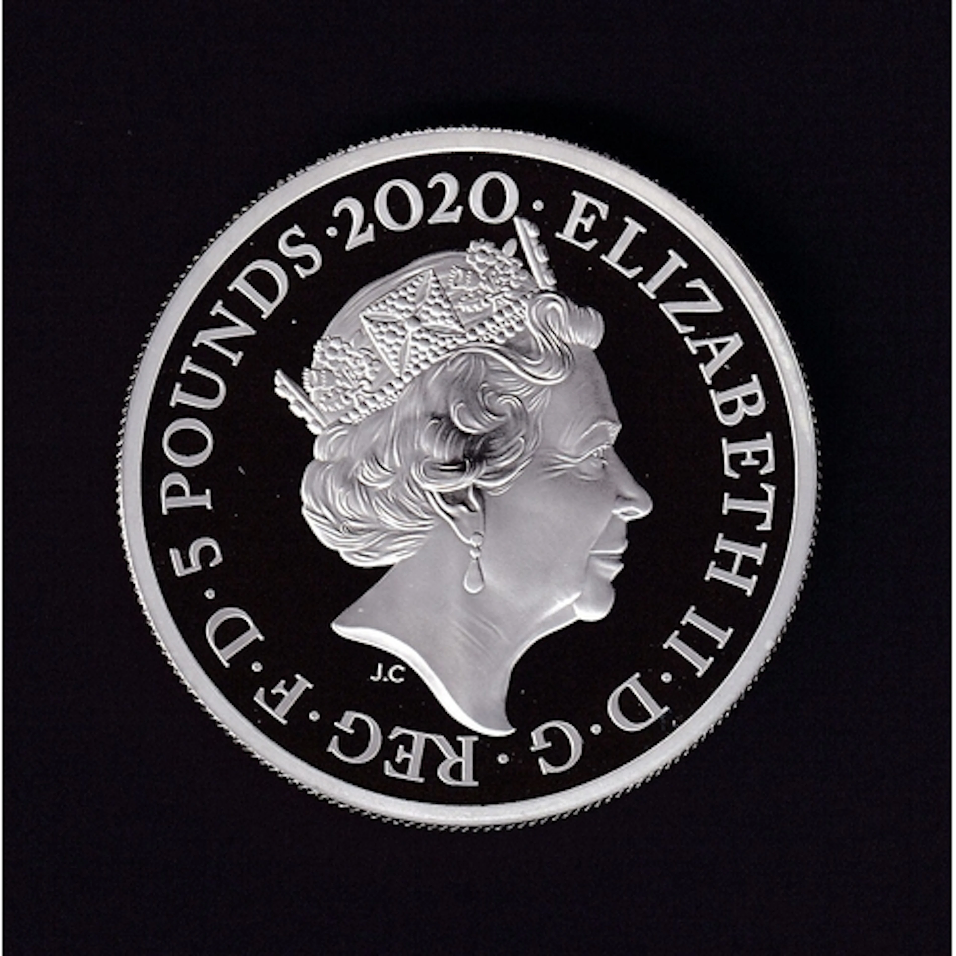 2020 UK Queen Elizabeth II silver proof £5 2oz coin, The Mus...