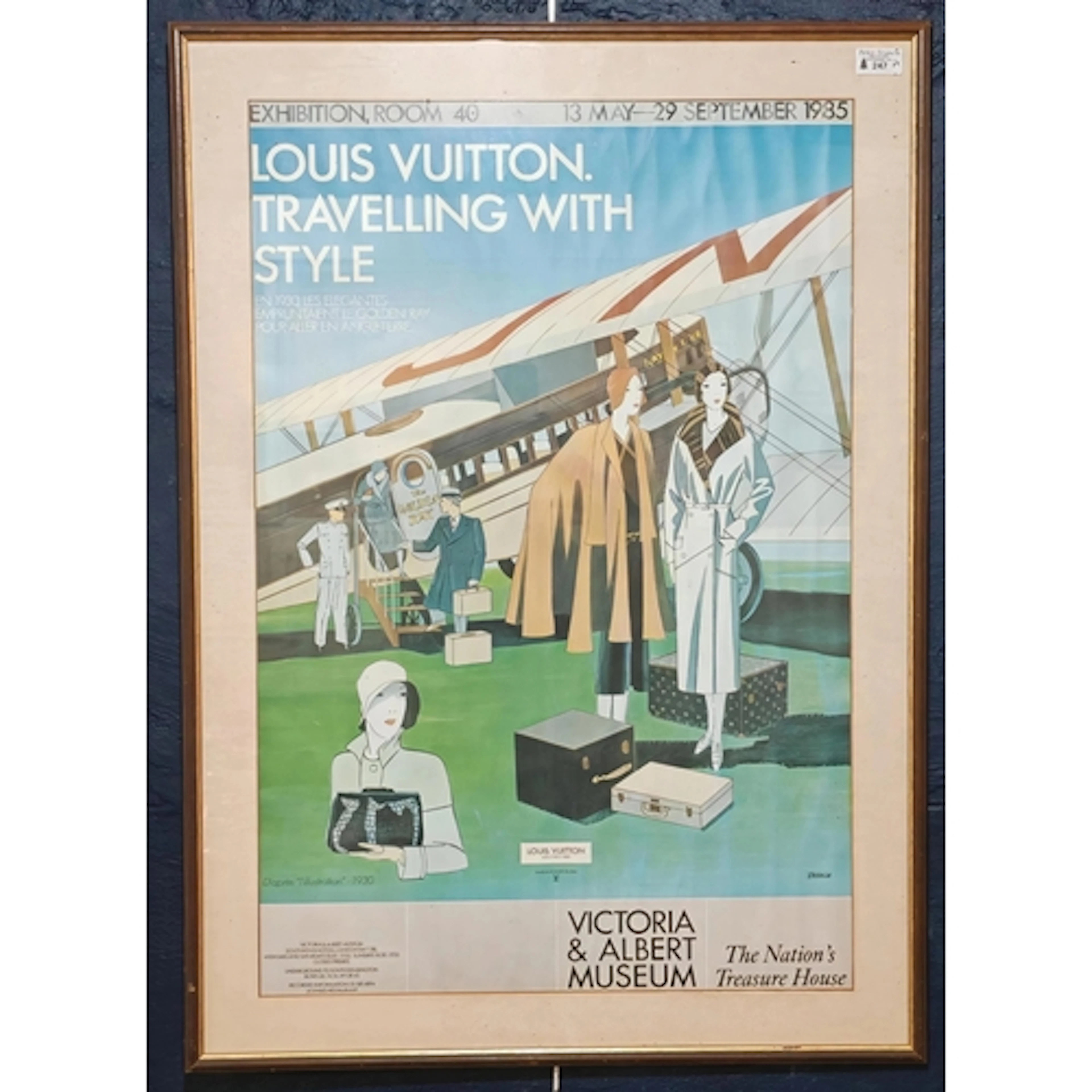 Framed Victorian Albert advertising poster 'Louis Vuitton Tr...