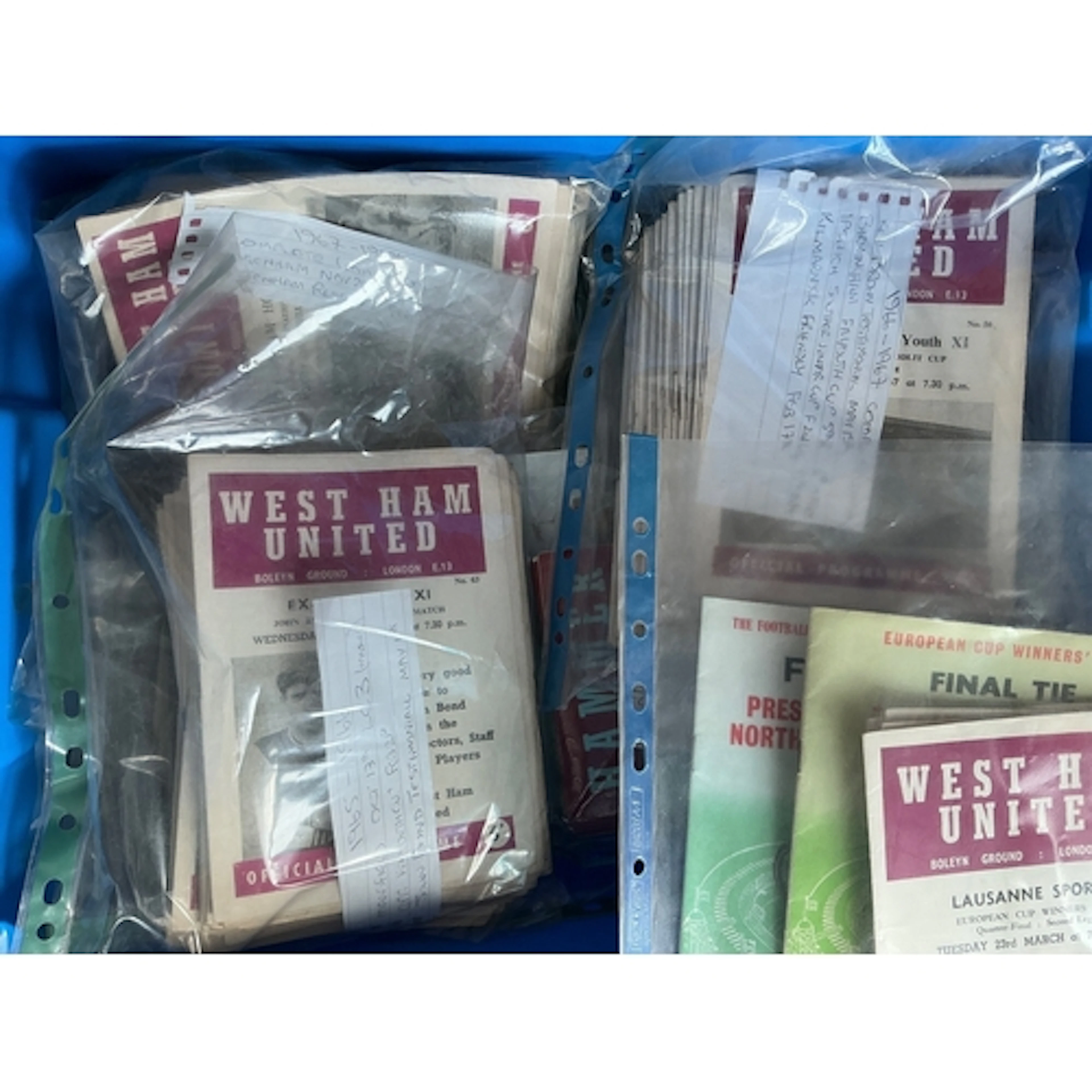 West Ham Home Football Programme Collection: Near complete f...