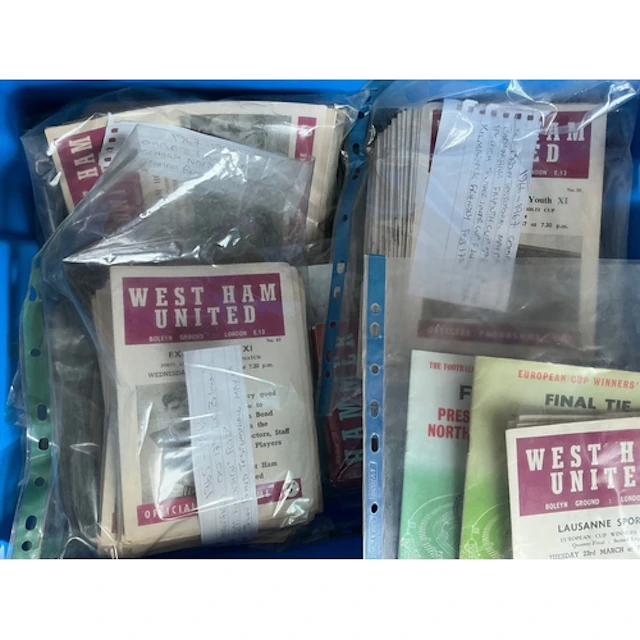 West Ham Home Football Programme Collection: Near complete f...