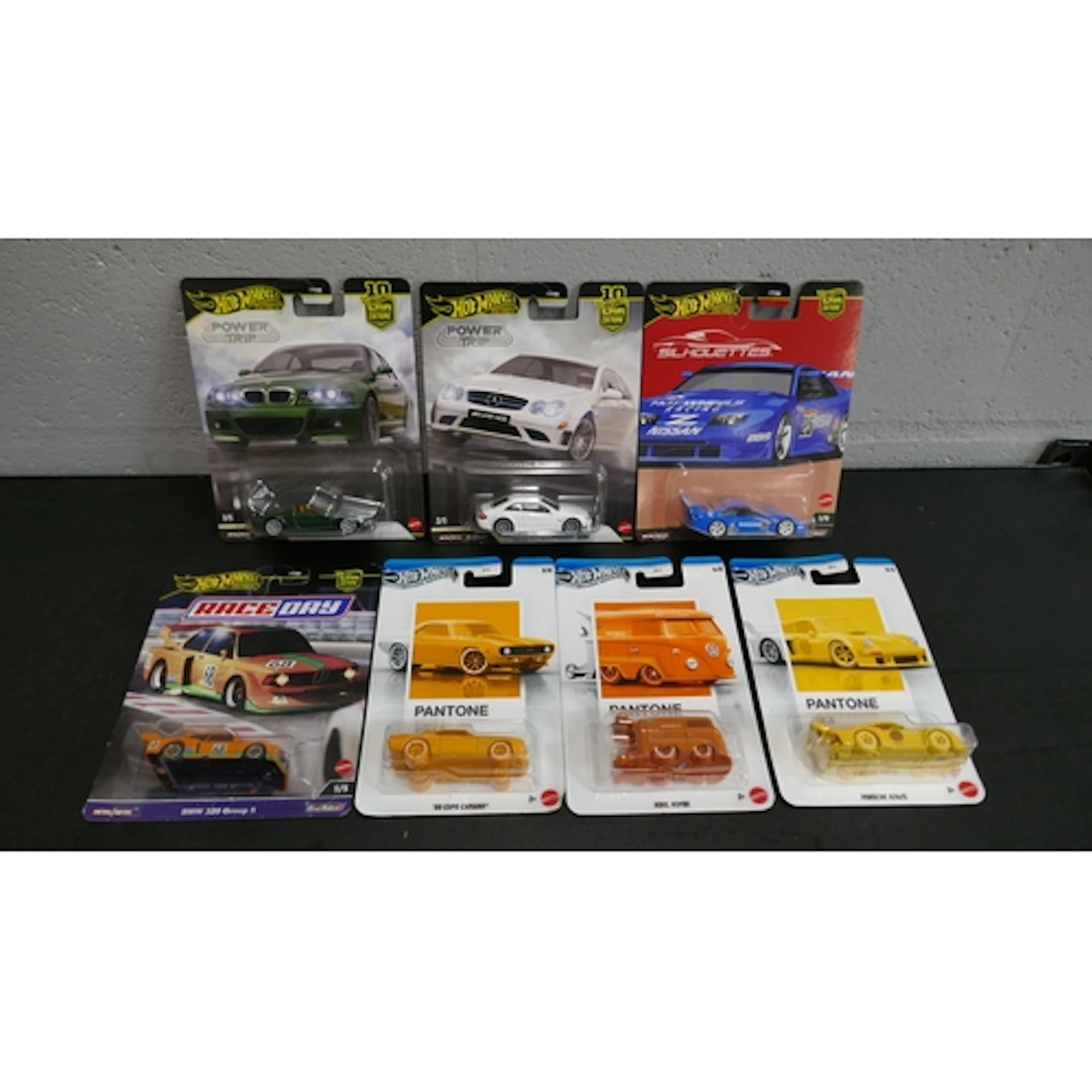 Two Hotwheels Premium Power trip toy cars, BMW M3 and 2008 M...