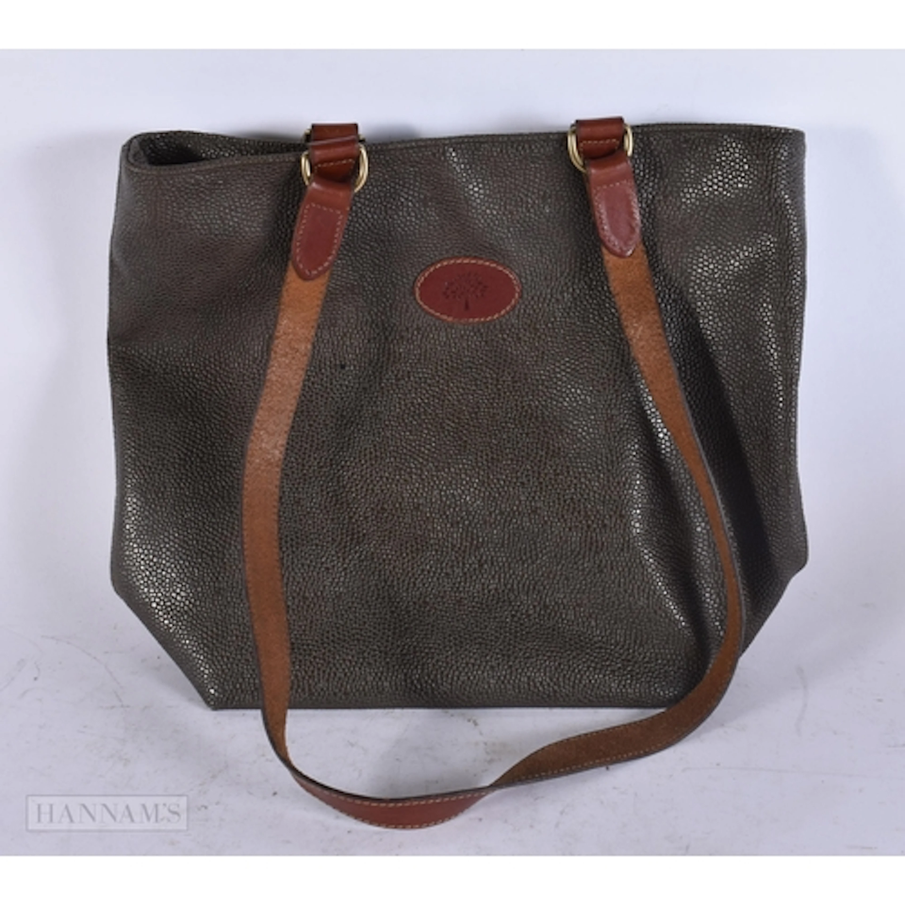 Designer Bags Mulberry Dark Brown Leather W/ Plaid Lining. 3...