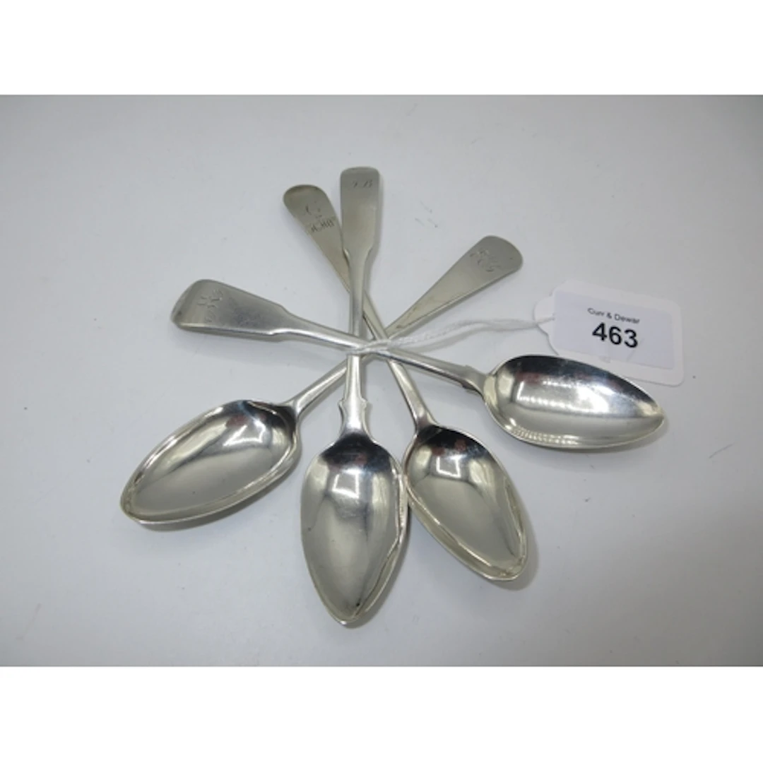Four Dundee Scottish Provincial Silver Teaspoons by Edward L...