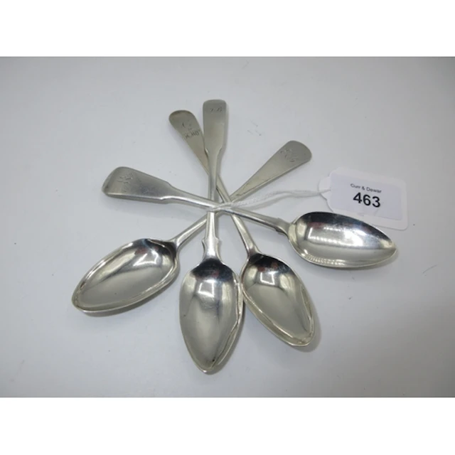Four Dundee Scottish Provincial Silver Teaspoons by Edward L...