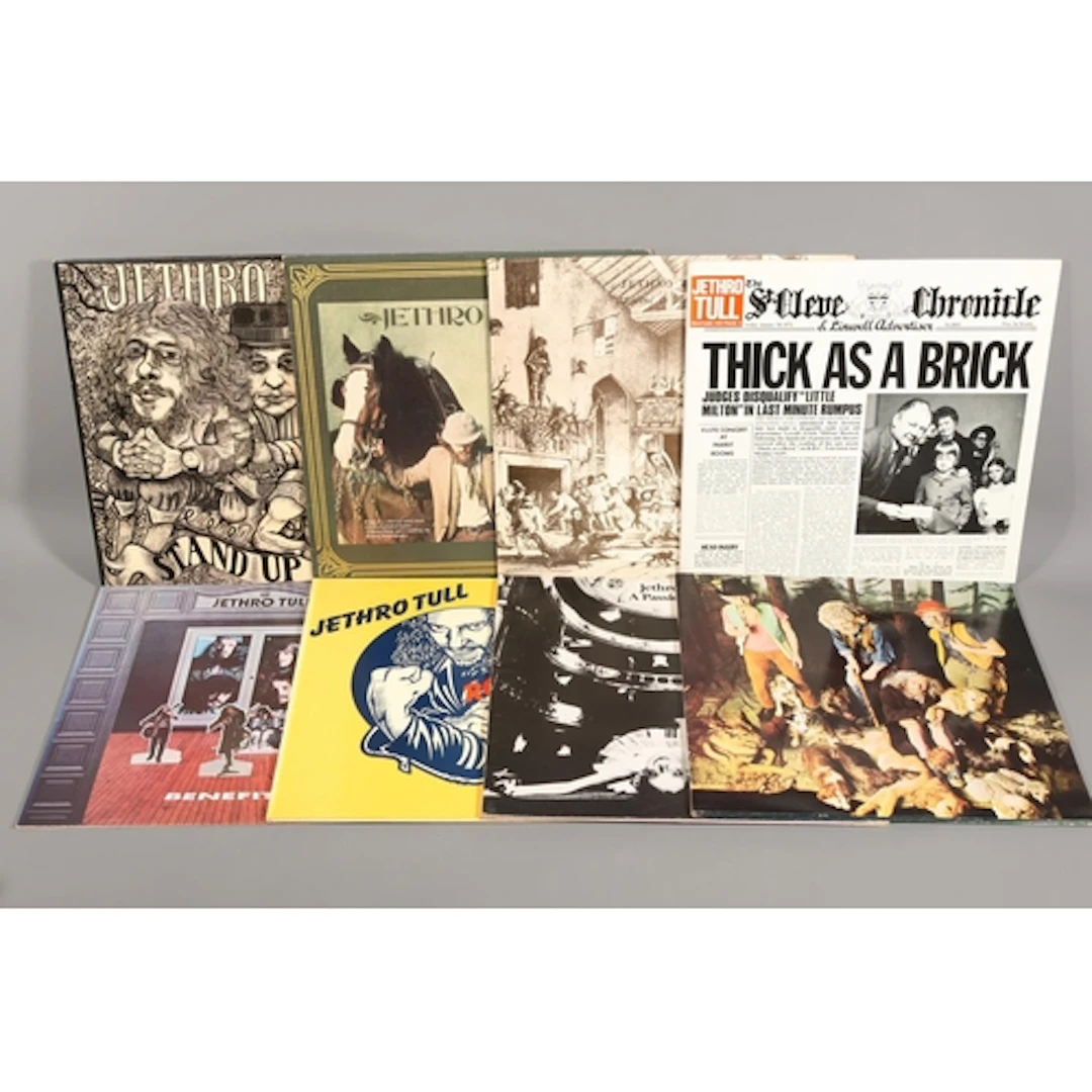 Jethro Tull vinyl records to include This Was, Thick as a Br...