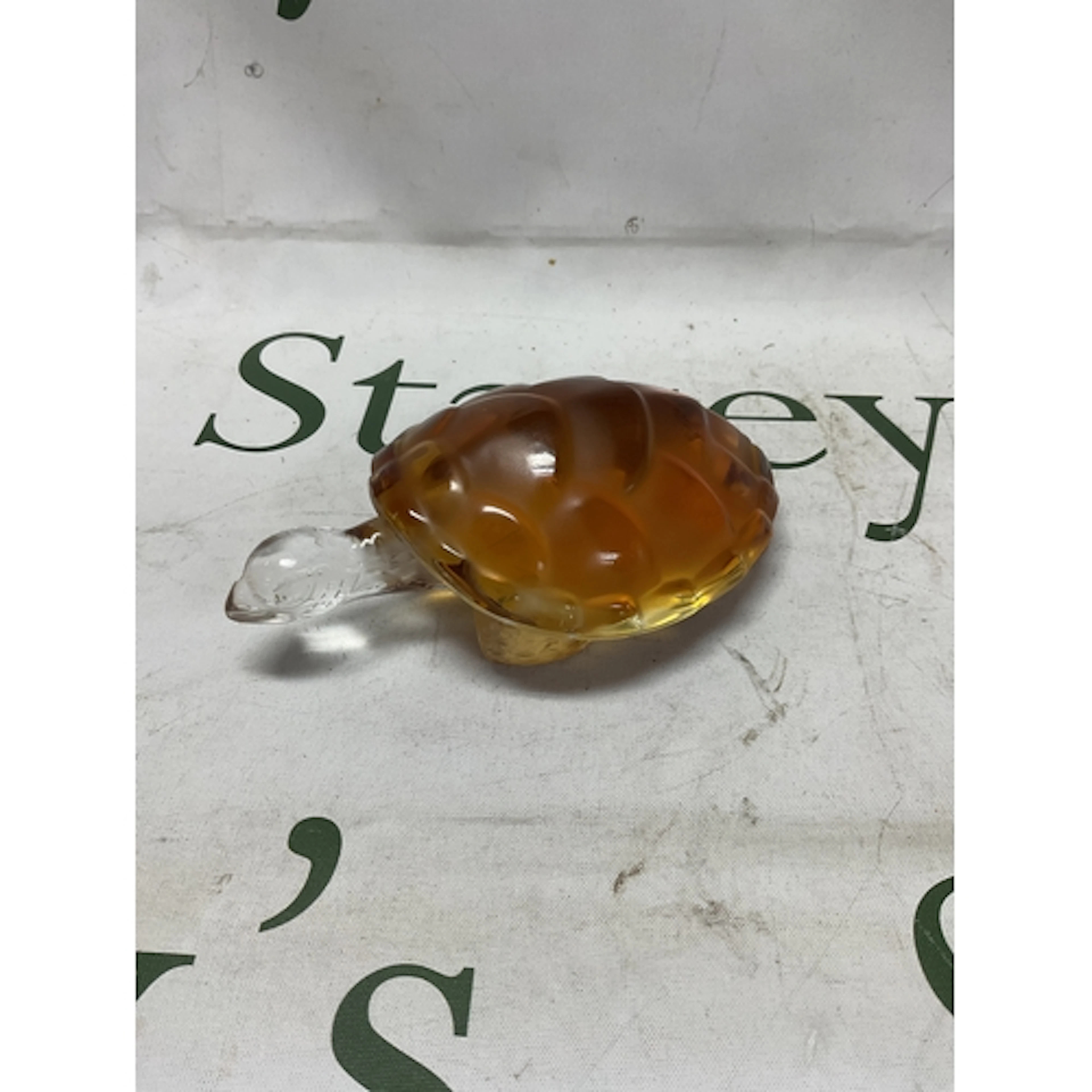 Lalique large amber tortoise. Signed to the base Lalique Fra...