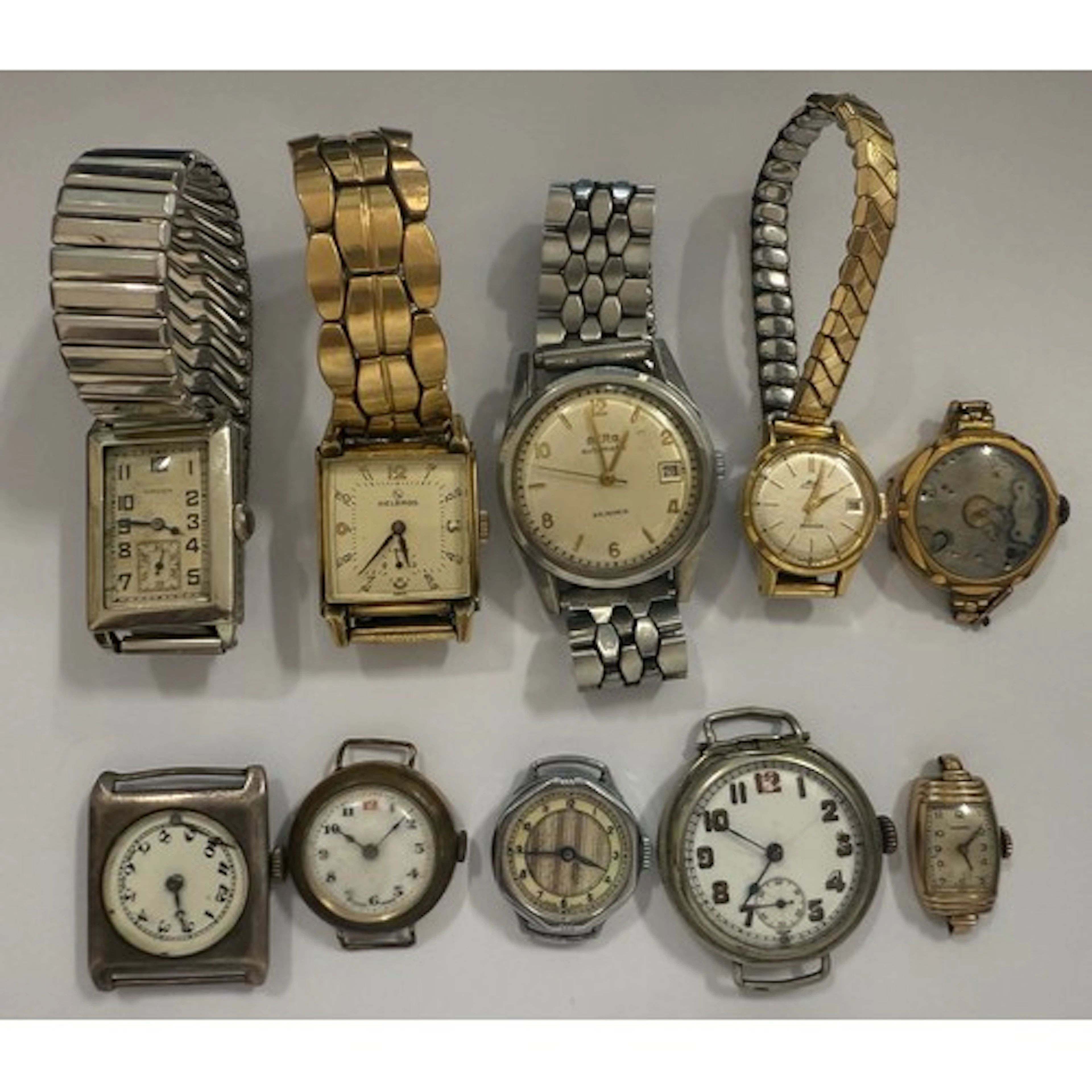 Various watches to include Gruen, Helbros, Burg etc. (10)