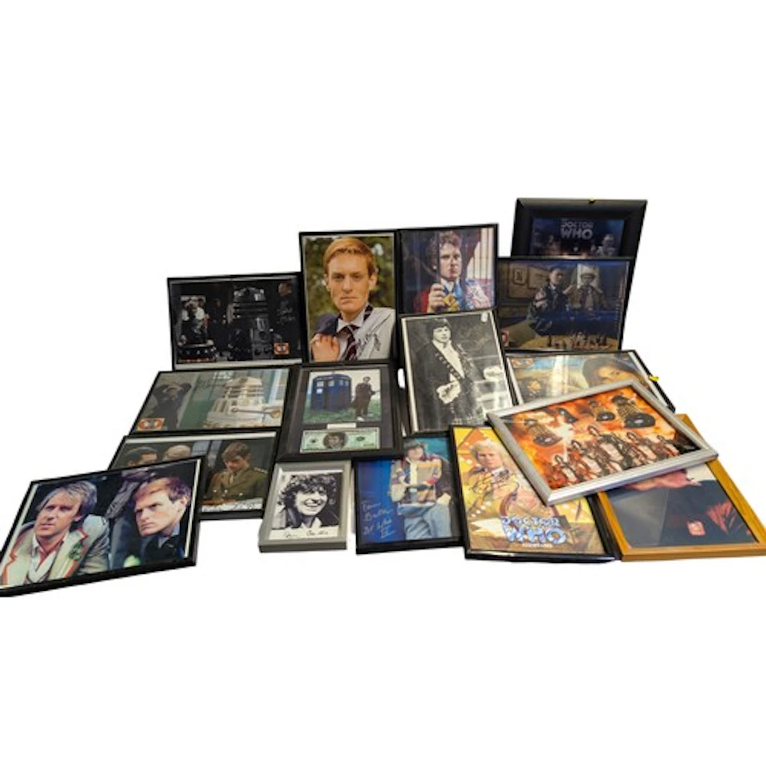 Selection of Dr Who artwork and photographs inc. signed pict...