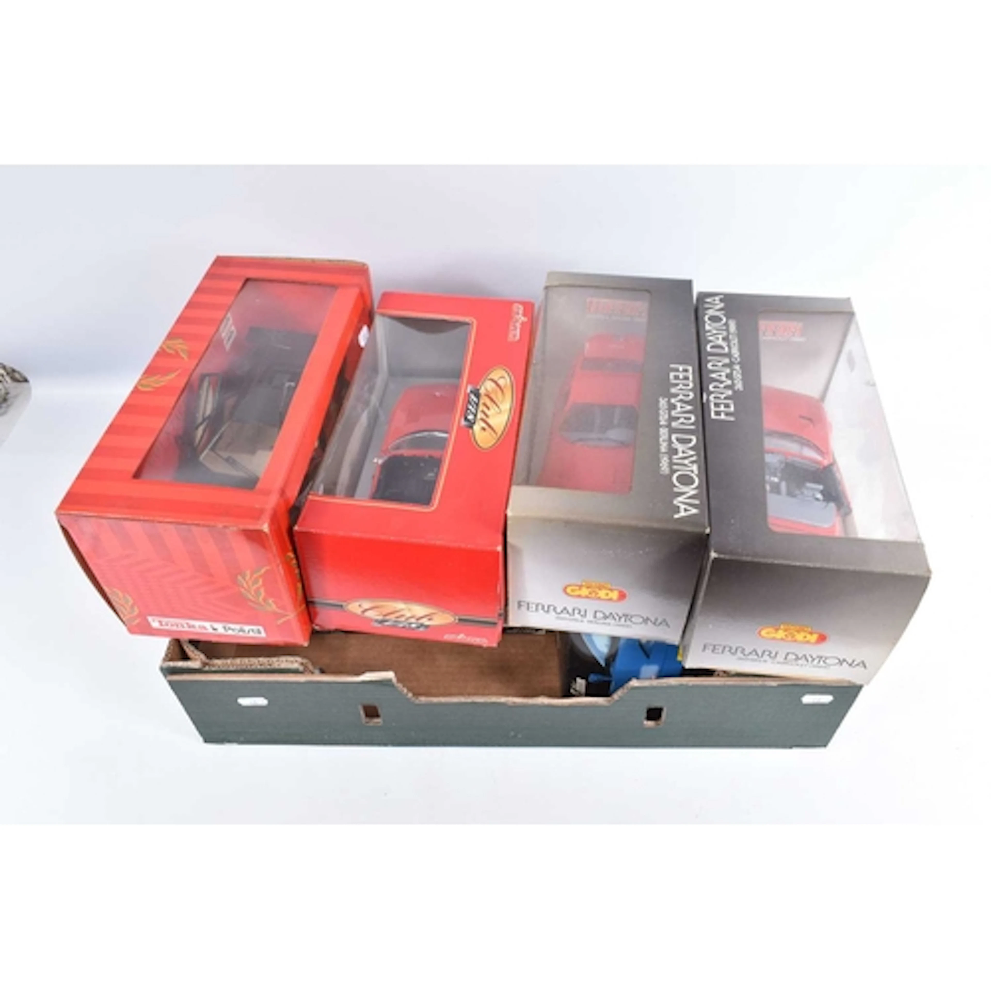 EIGHT BOXED 1:18 SCALE DISCAST MODEL VEHICLES, to include fo...