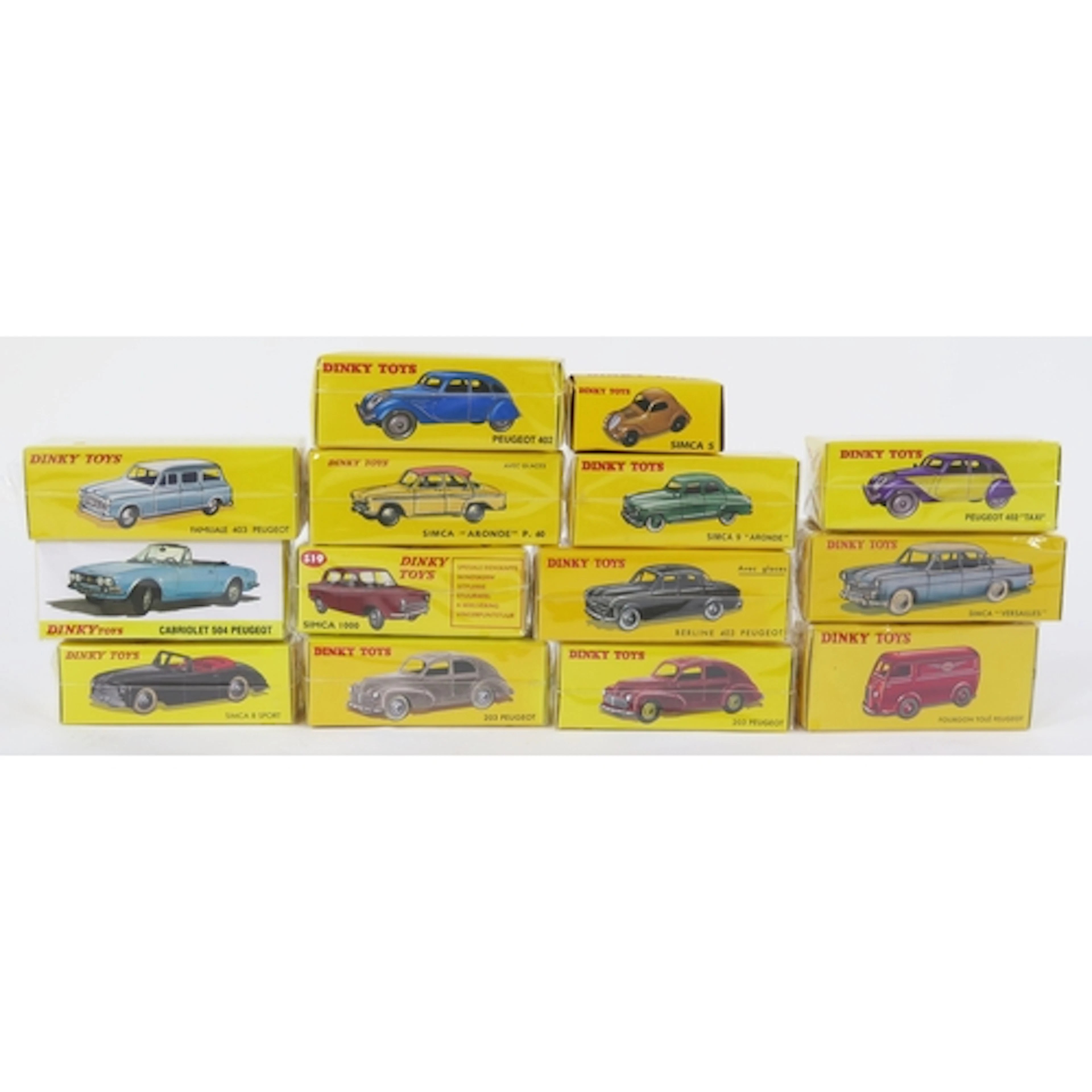 Dinky Peugeot & Simca Reproductions by DeAgostini Norev incl...