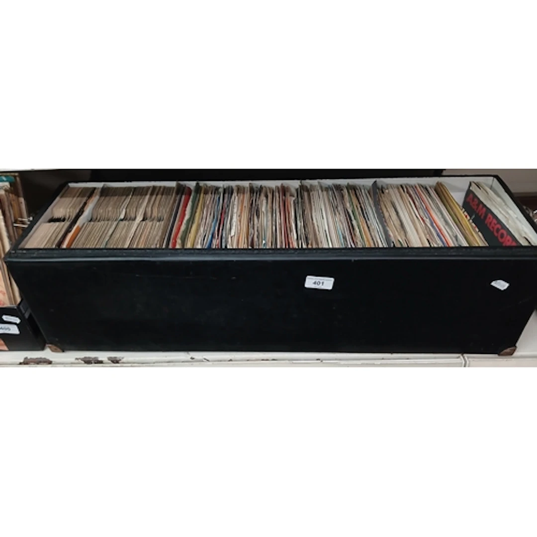 A dj box of assorted soul, funk & northern 7" vinyl single r...