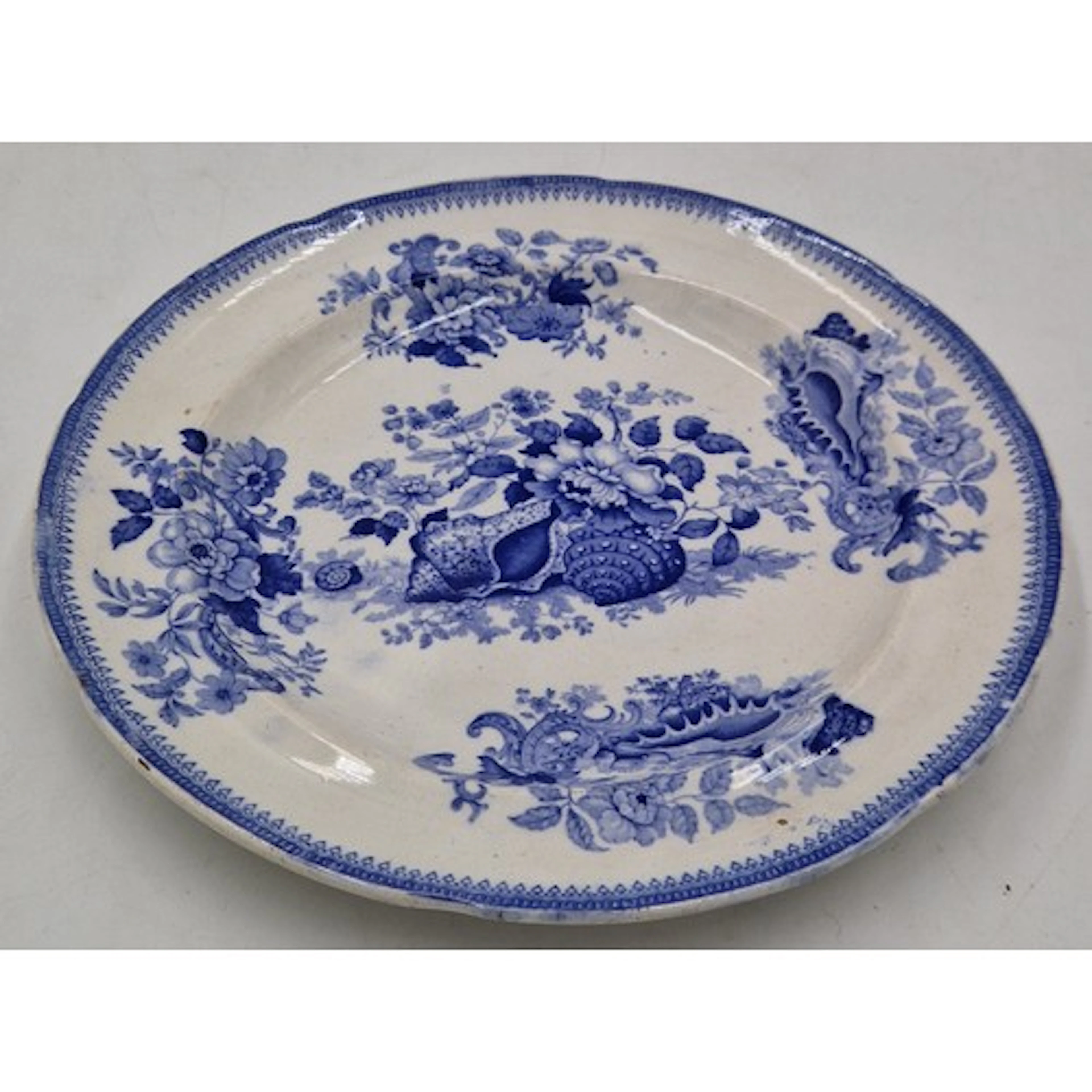 An early 19th century blue and white transfer printed Swanse...