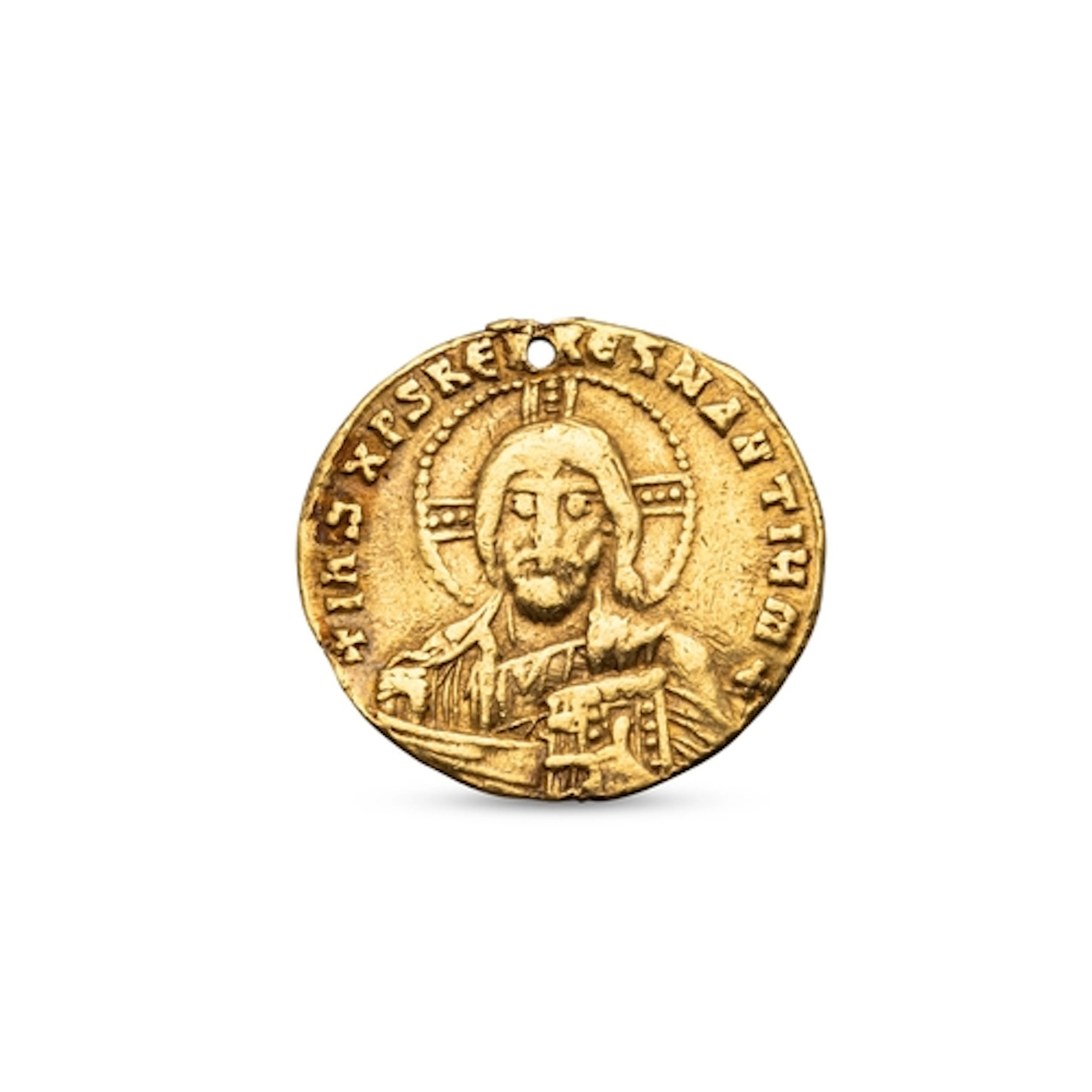 A 22CT GOLD COIN, possibly Byzantine Empire, Reign of Christ...
