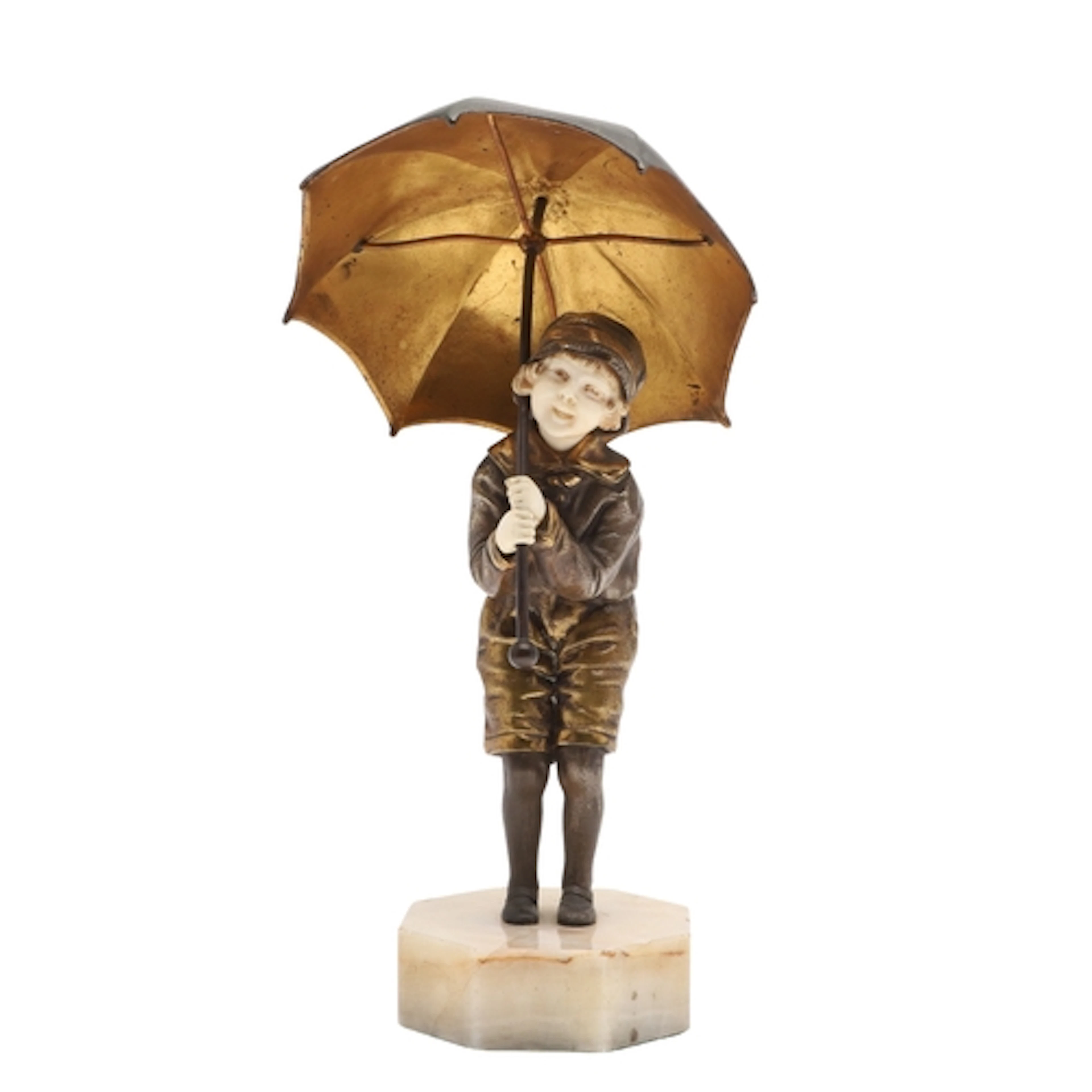 DEMETRE CHIPARUS (1886-1947) - ART DECO BRONZE & IVORY FIGUR...