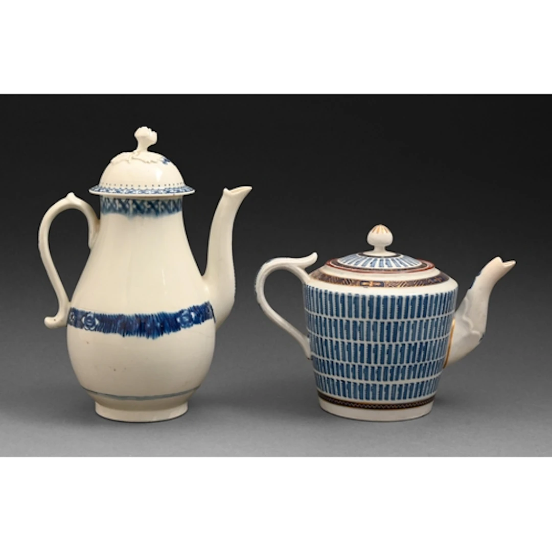 A rare Worcester blue and white coffee pot and cover, c1770-...