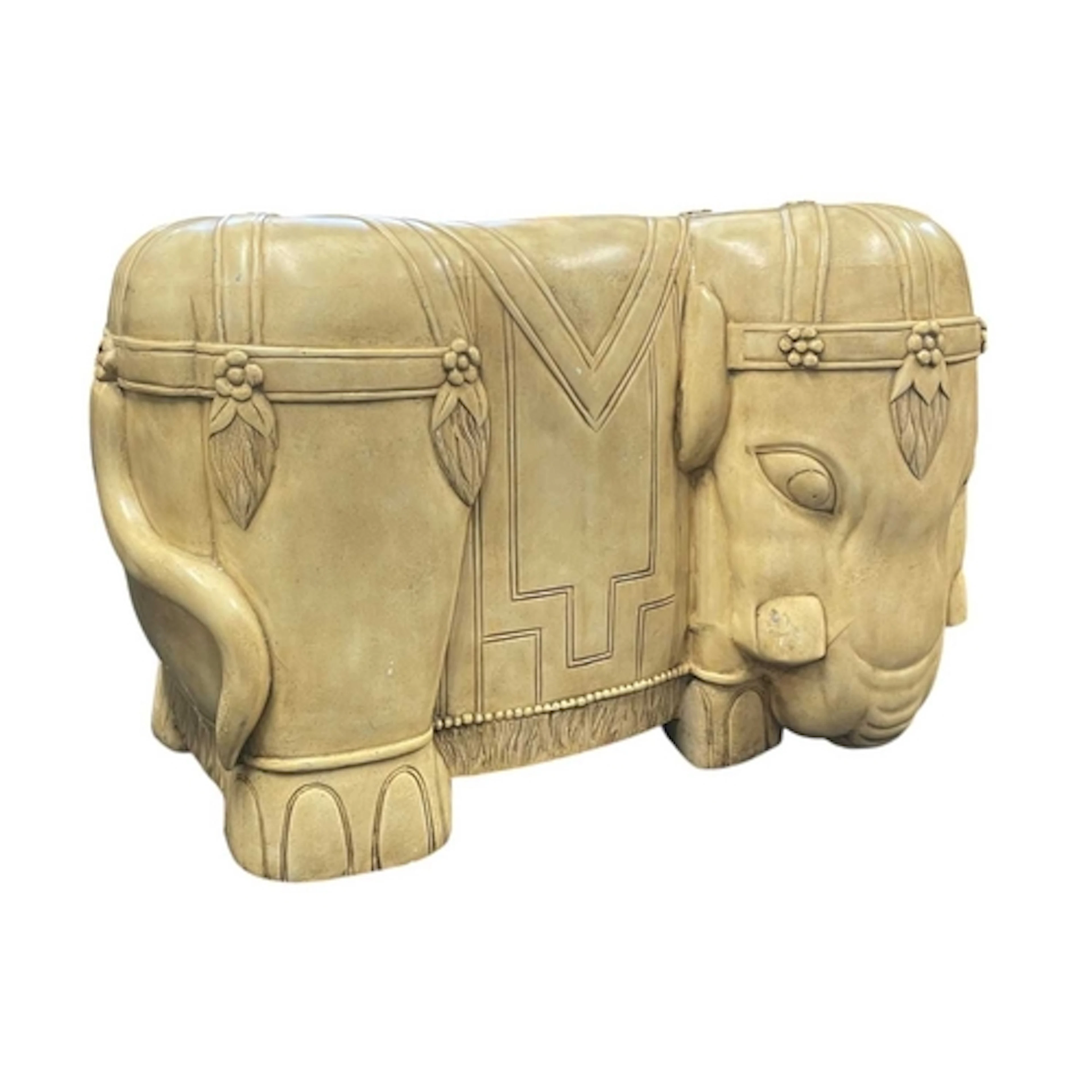 A large modern interior designer Indian style painted resin ...