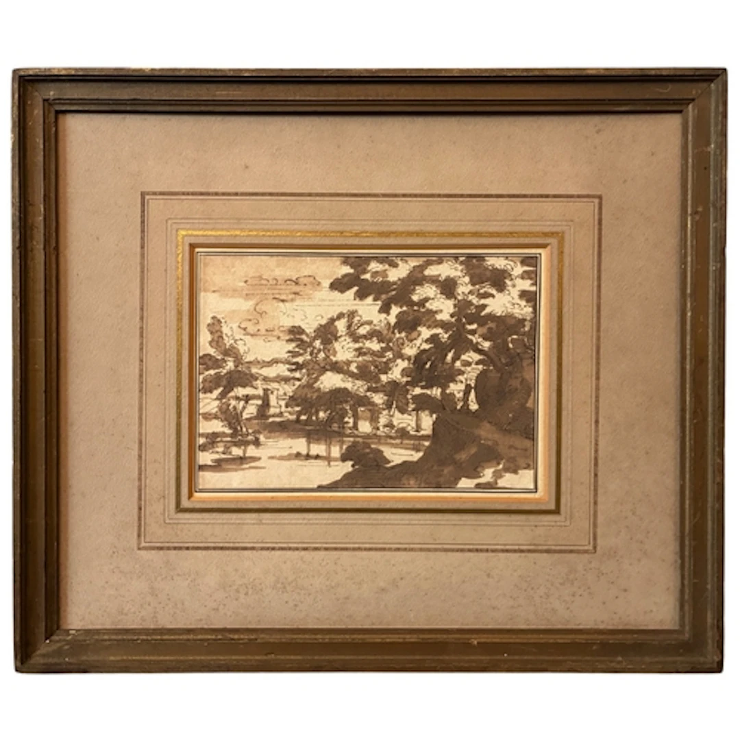 Attributed to Nicolas Poussin (French, 1594-1665) - Arcadian...