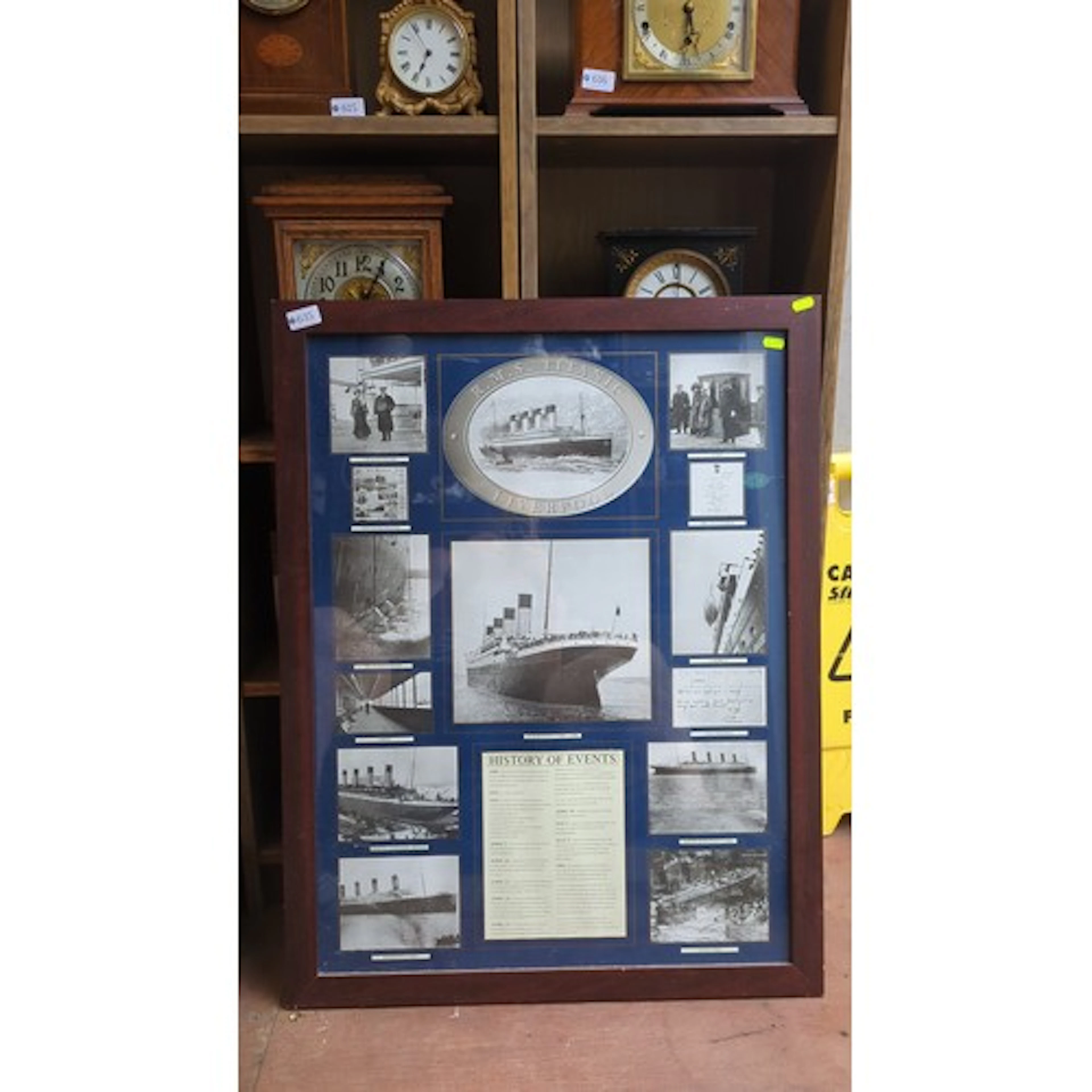 Framed R.M.S. Titanic commemorative presentation, the blue m...