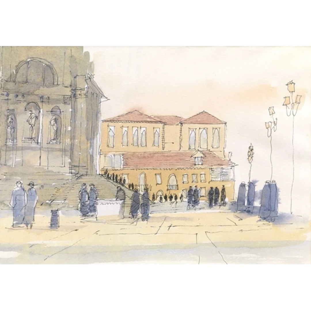 § John MILLER (1931-2002) Venice Watercolour and pen & ink, ...