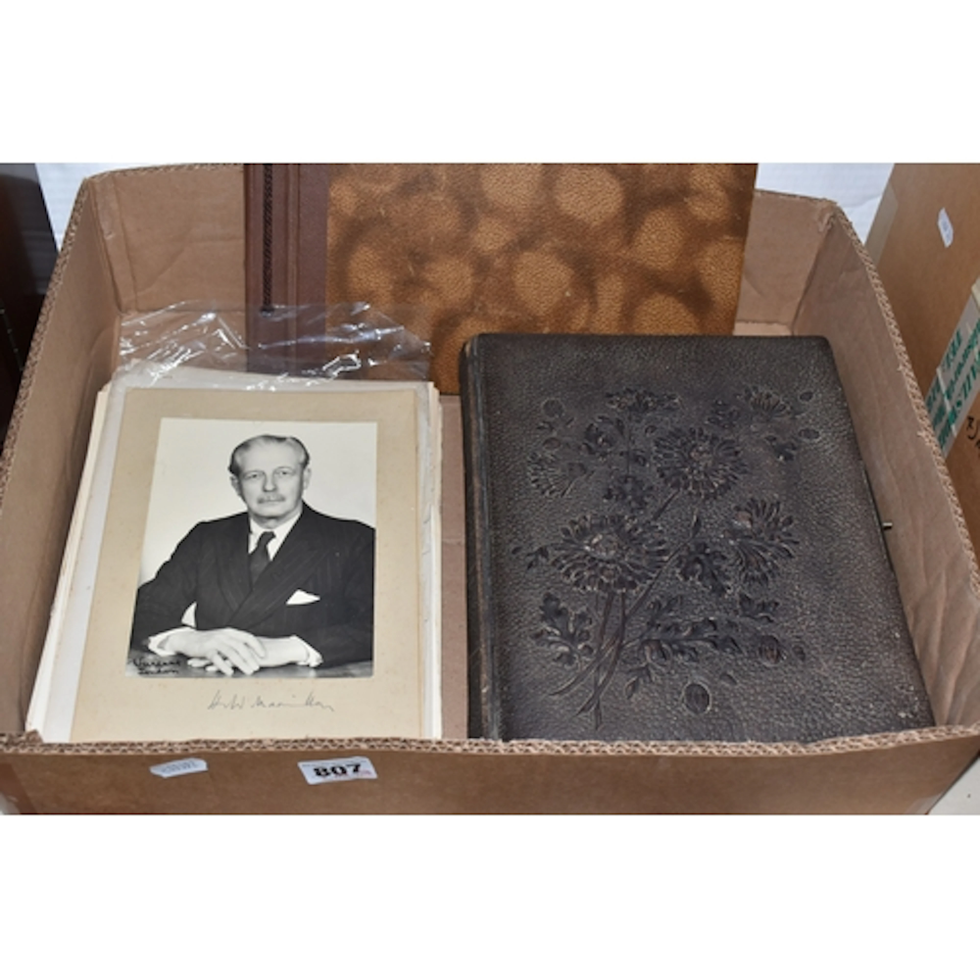 A BOX OF PHOTOGRAPHS AND OTHER EPHEMERA, to include a photog...