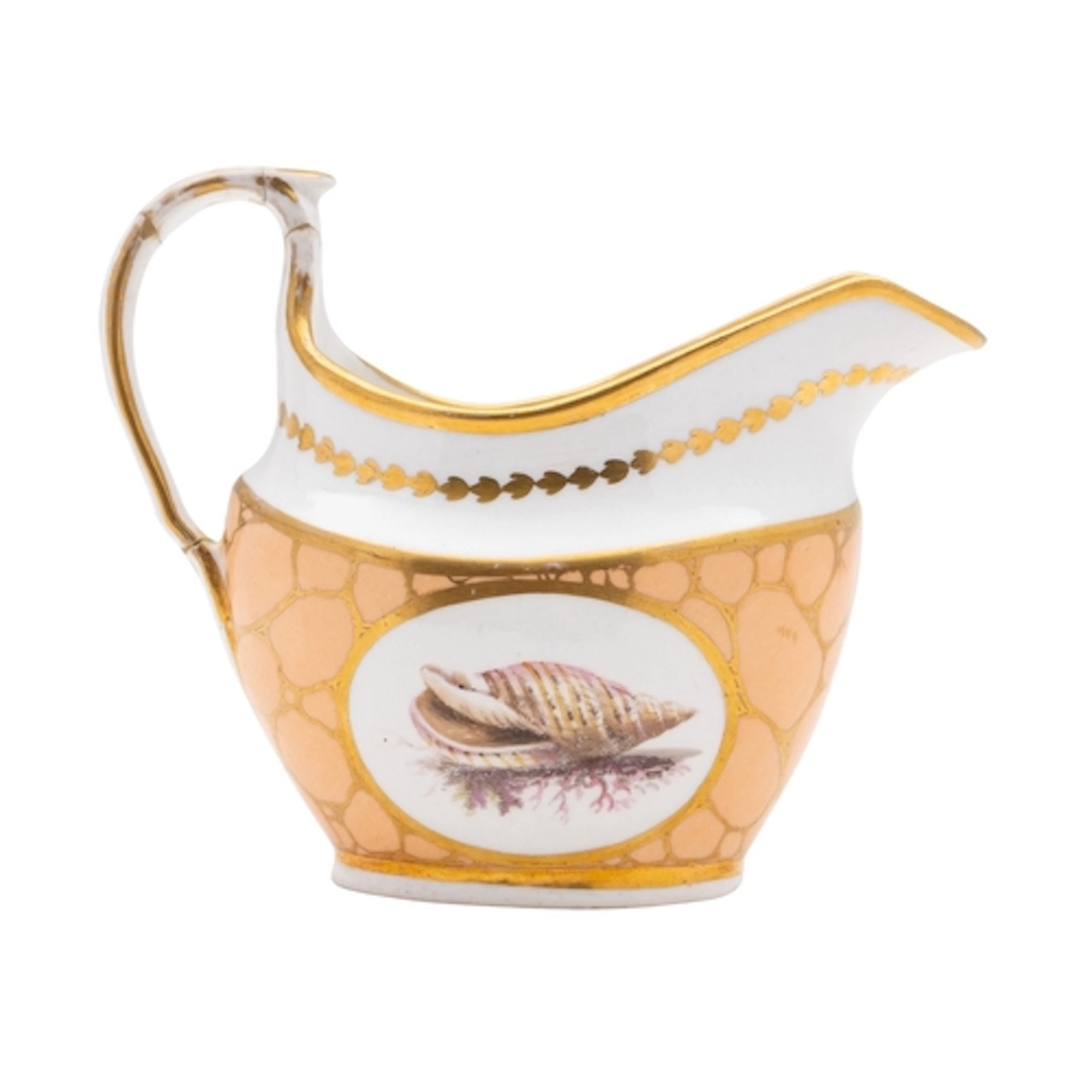 A rare Thomas Rose Coalport cream jug decorated by Thomas Pa...
