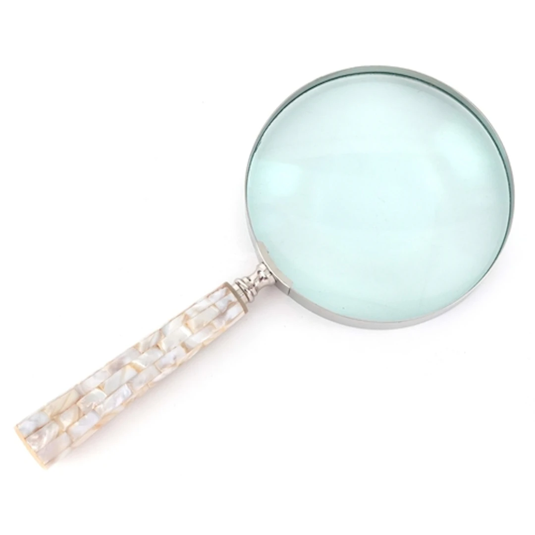 Large magnifying glass with mother of pearl handle, 31.5cm i...