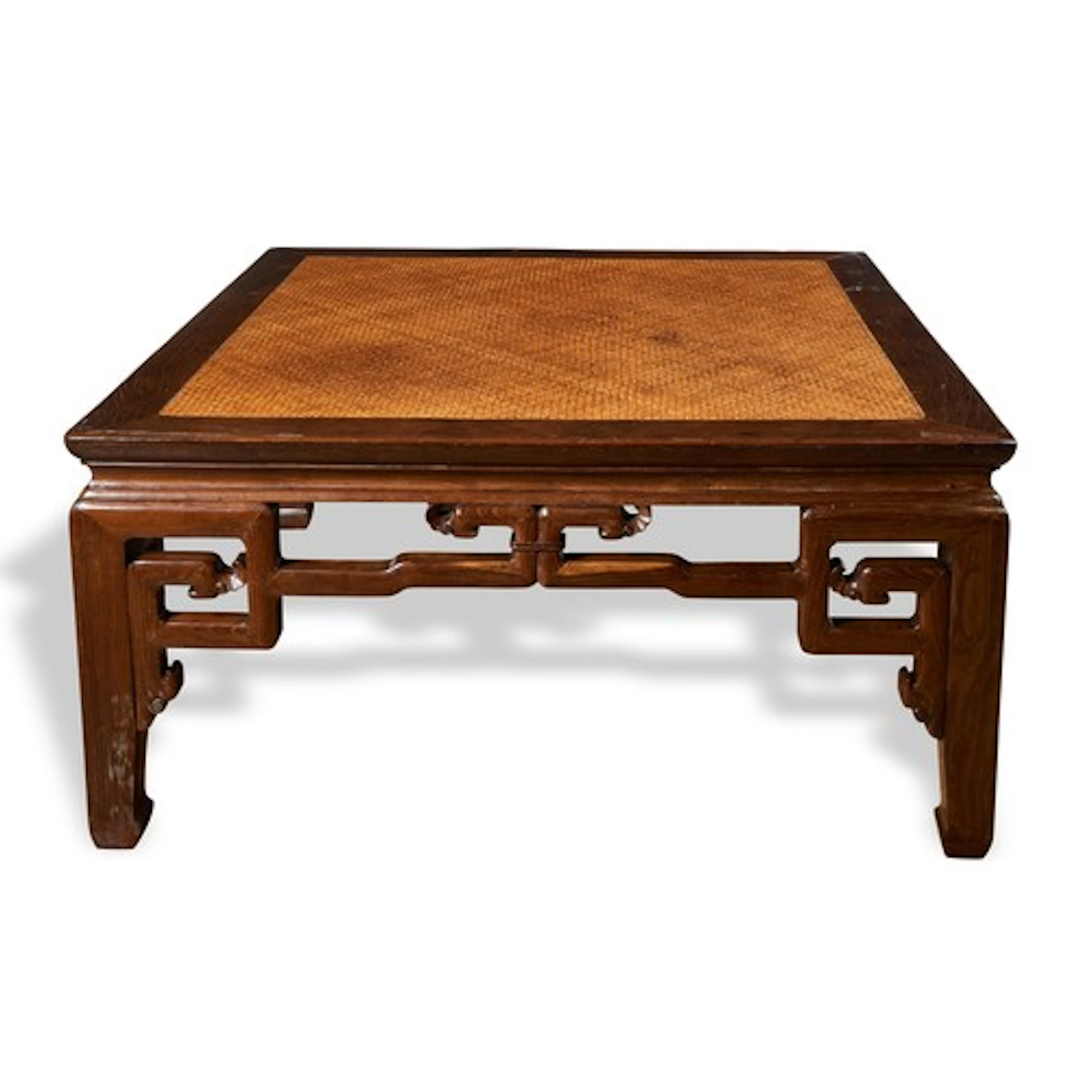 A LARGE HARDWOOD MEDITATION STOOL, CHANDENG QING DYNASTY, 18...