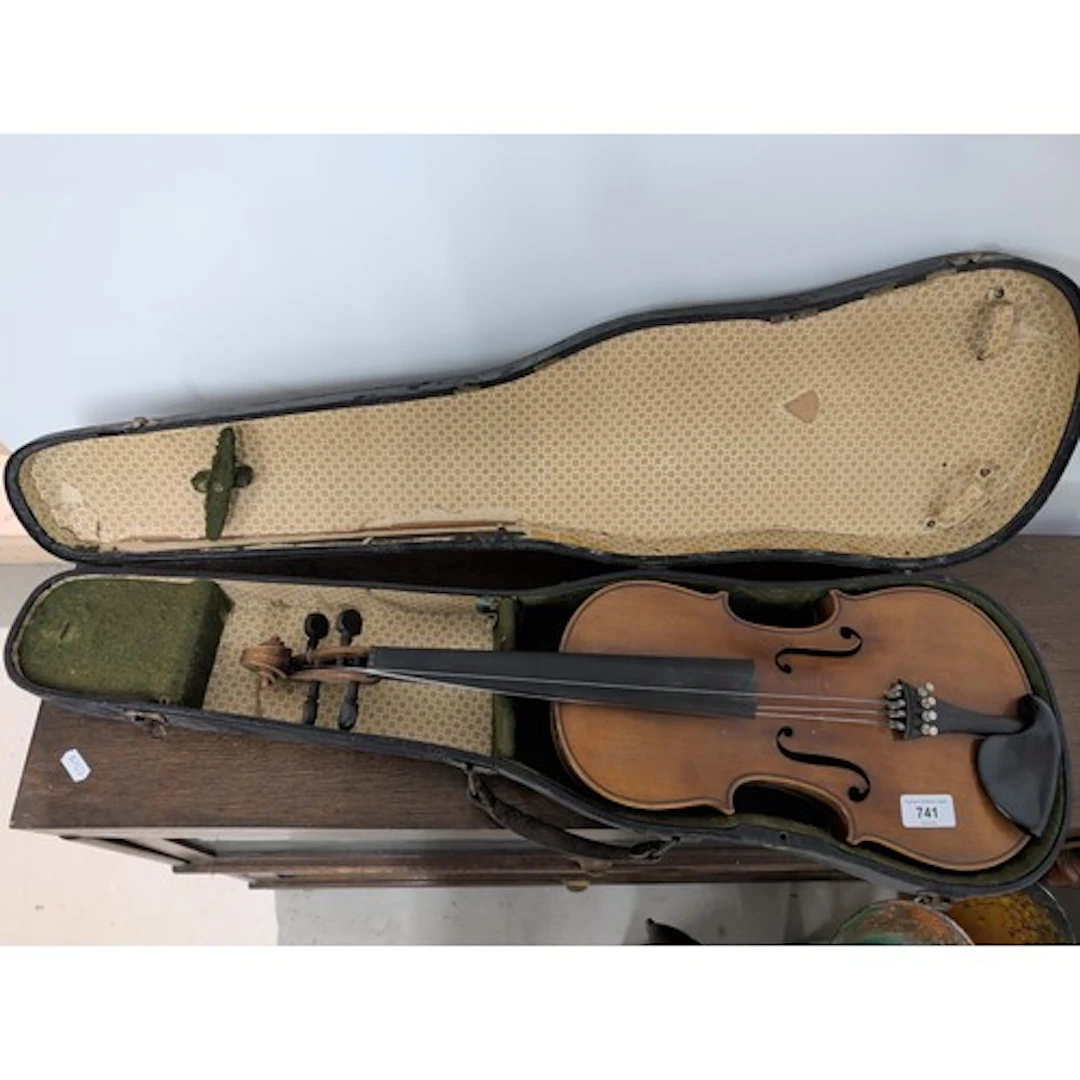 Cased violin with inner label bearing Nicolaus Amatus feit i...