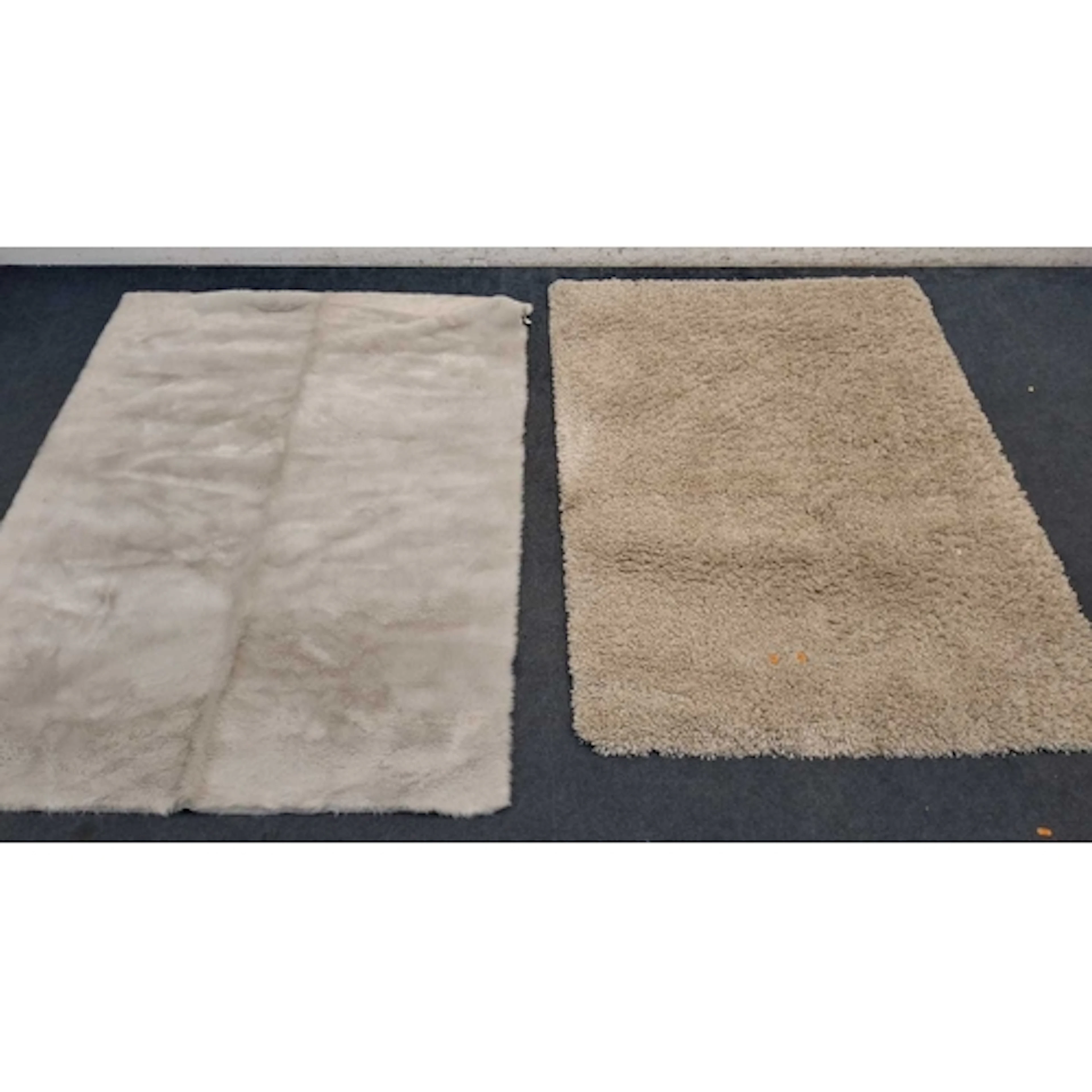 TWO MODERN RECTANGULAR RUGS (deep pile rug 175cm x 125cm) ...