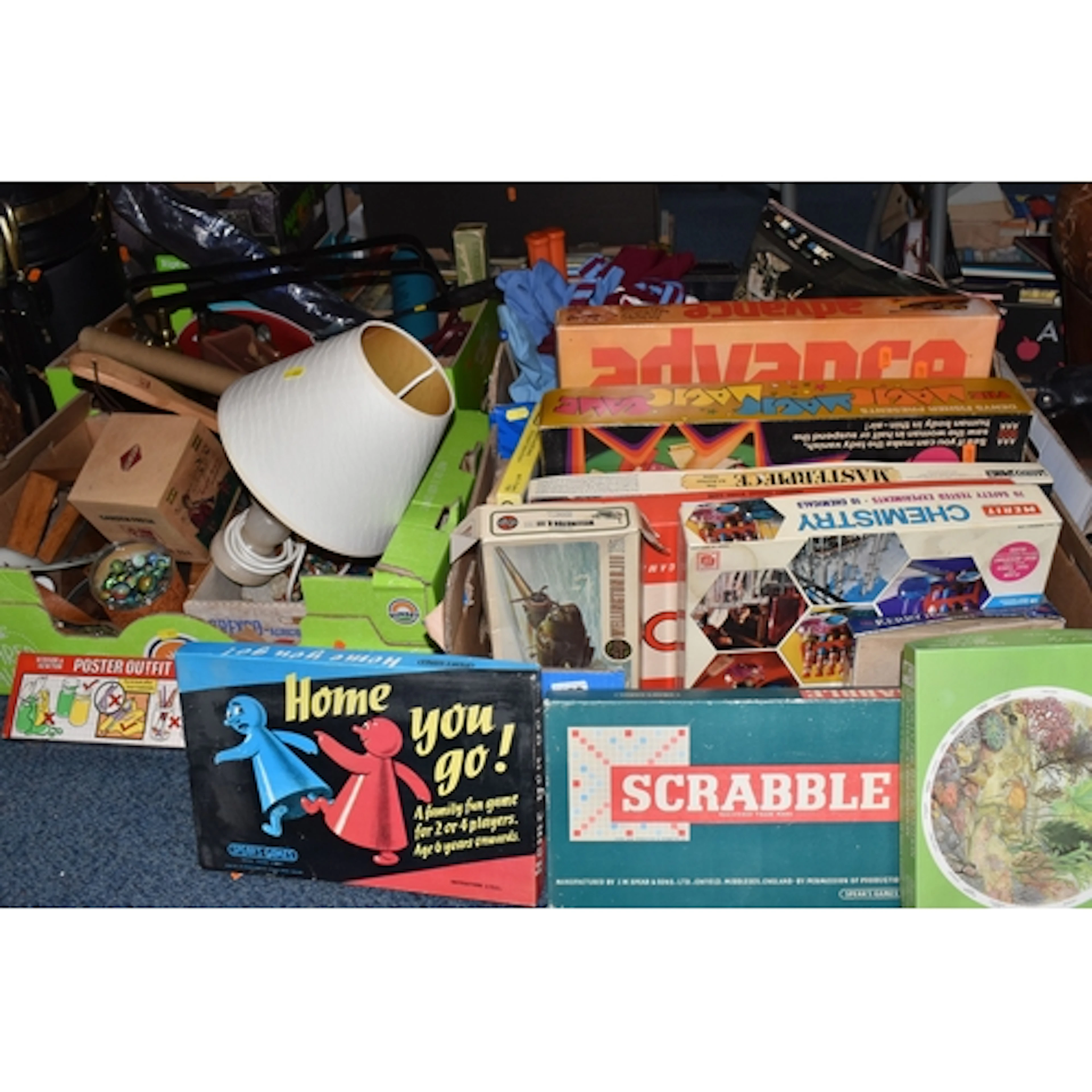 FOUR BOXES AND LOOSE OF ASSORTED HOUSEHOLD ITEMS to include ...