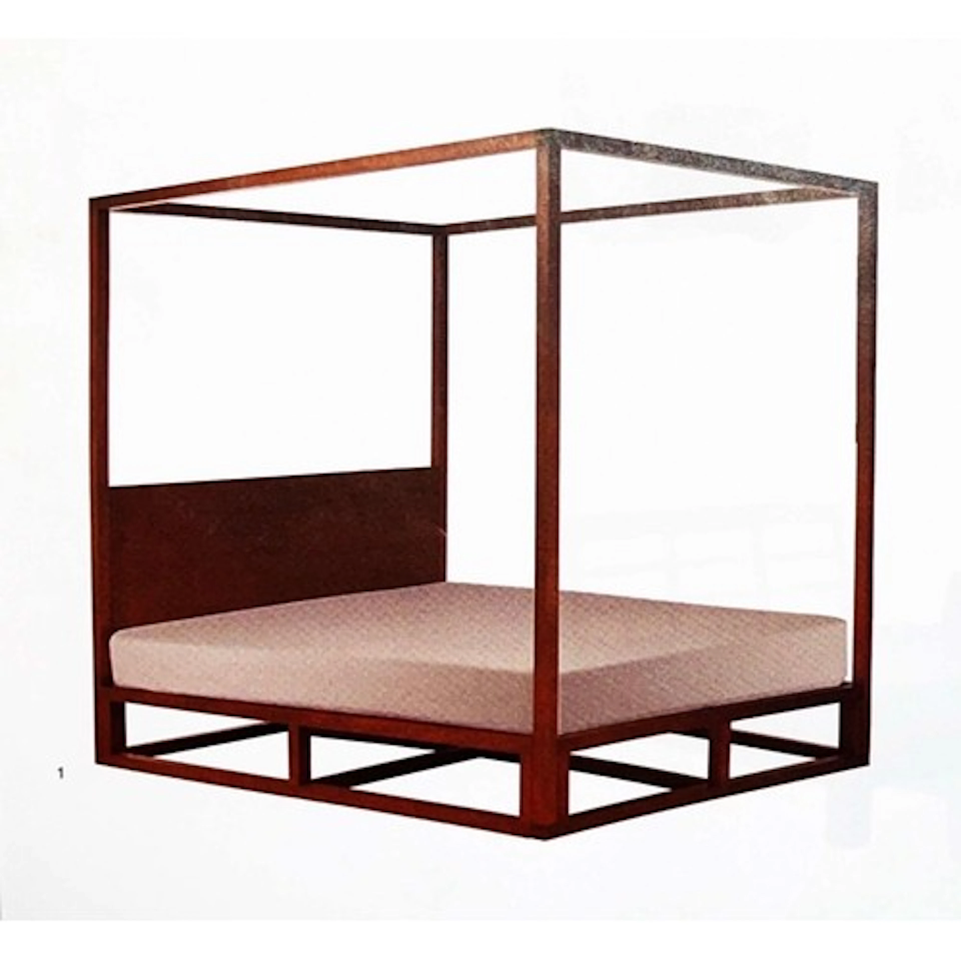 A "Georgia exclusive" Chinese walnut Four Poster Bed, design...