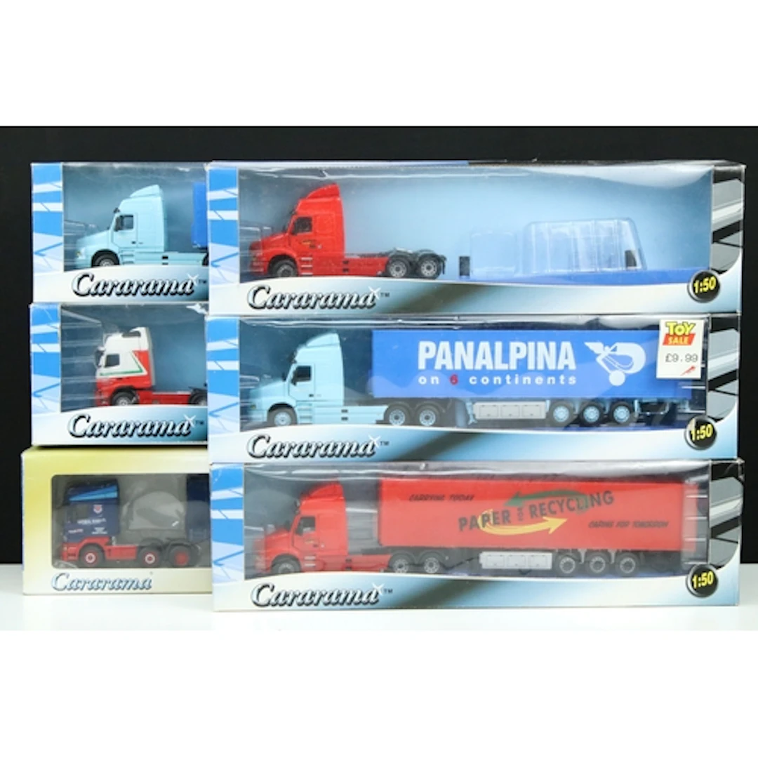 Five boxed Cararama haulage Articulated Truck diecast models...
