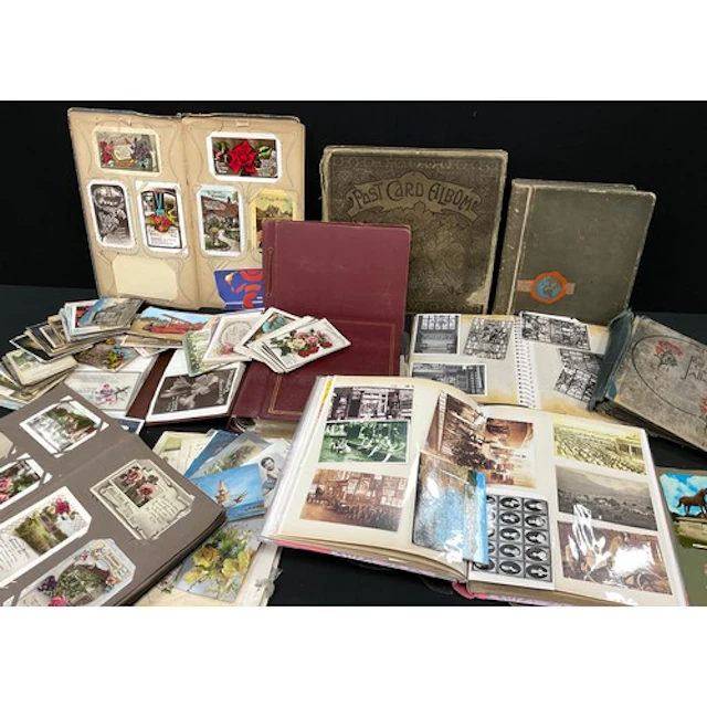 Postcards - various Edwardian and later postcard albums incl...