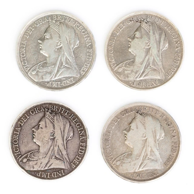 COINS - RANGE OF VICTORIAN CROWNS. Victoria. Range of crowns...