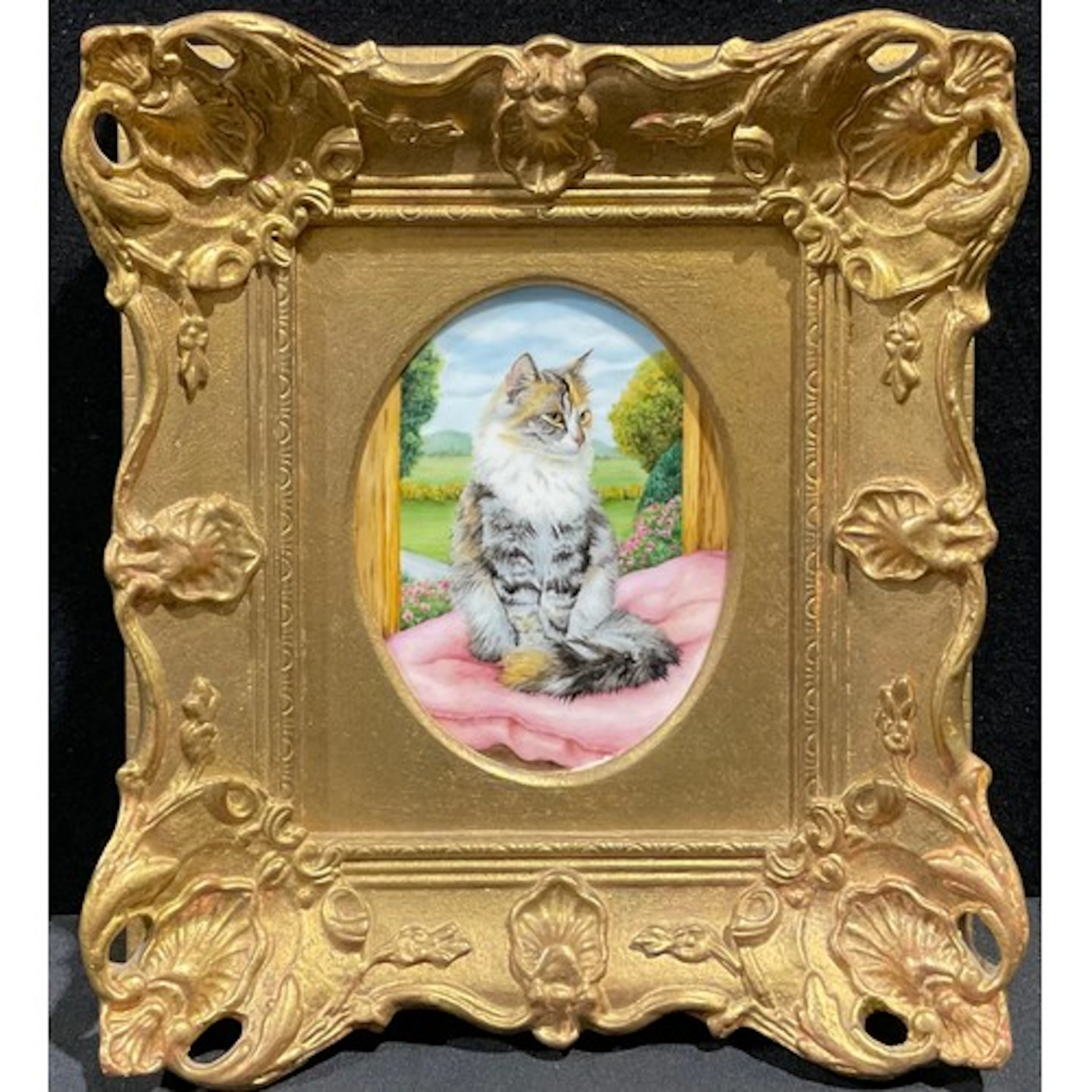 A H Harland (British, 20th century), a rectangular porcelain...