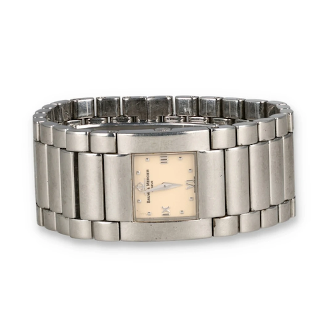 BAUME & MERCIER: LADIES STAINLESS STEEL WRIST WATCH...