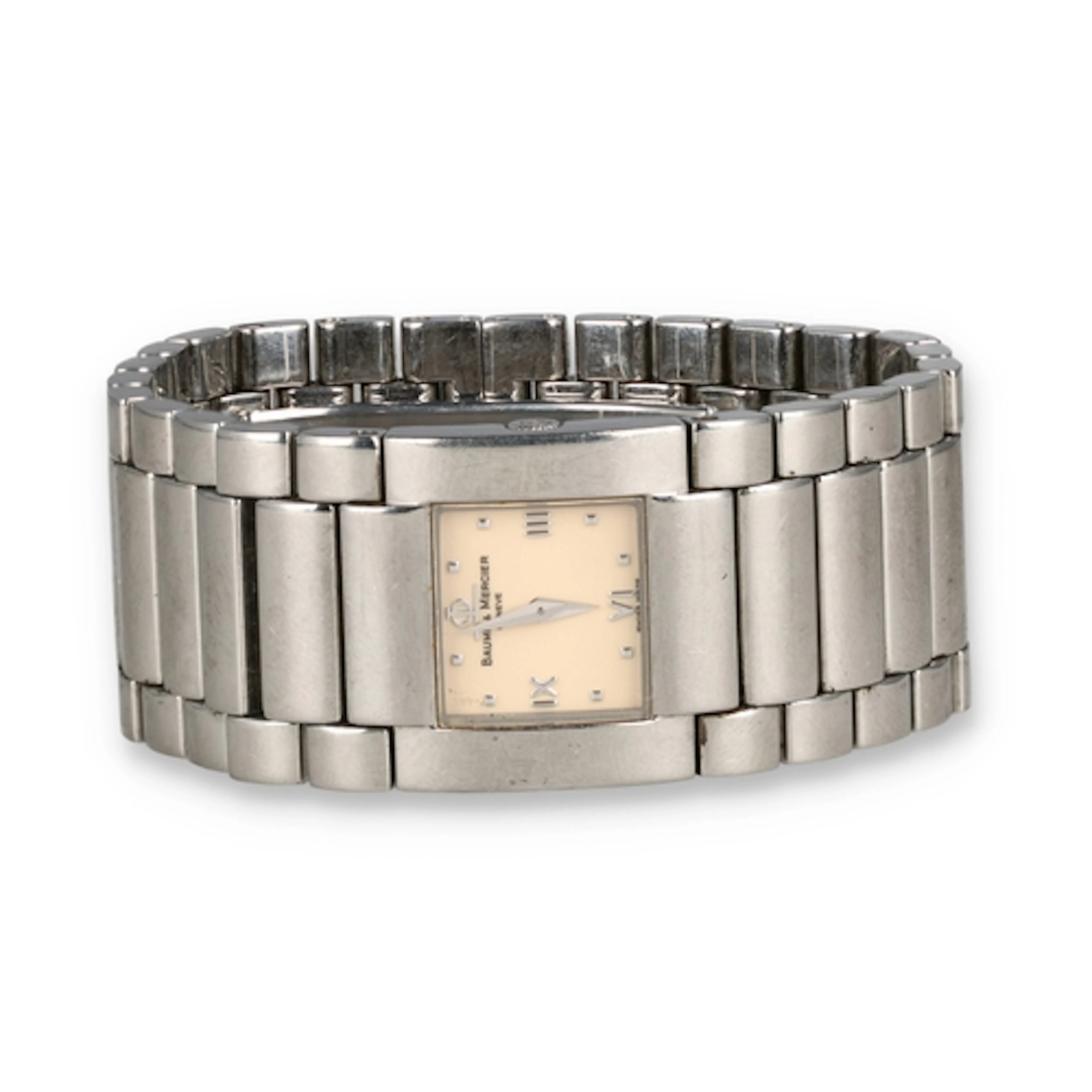 BAUME & MERCIER: LADIES STAINLESS STEEL WRIST WATCH...