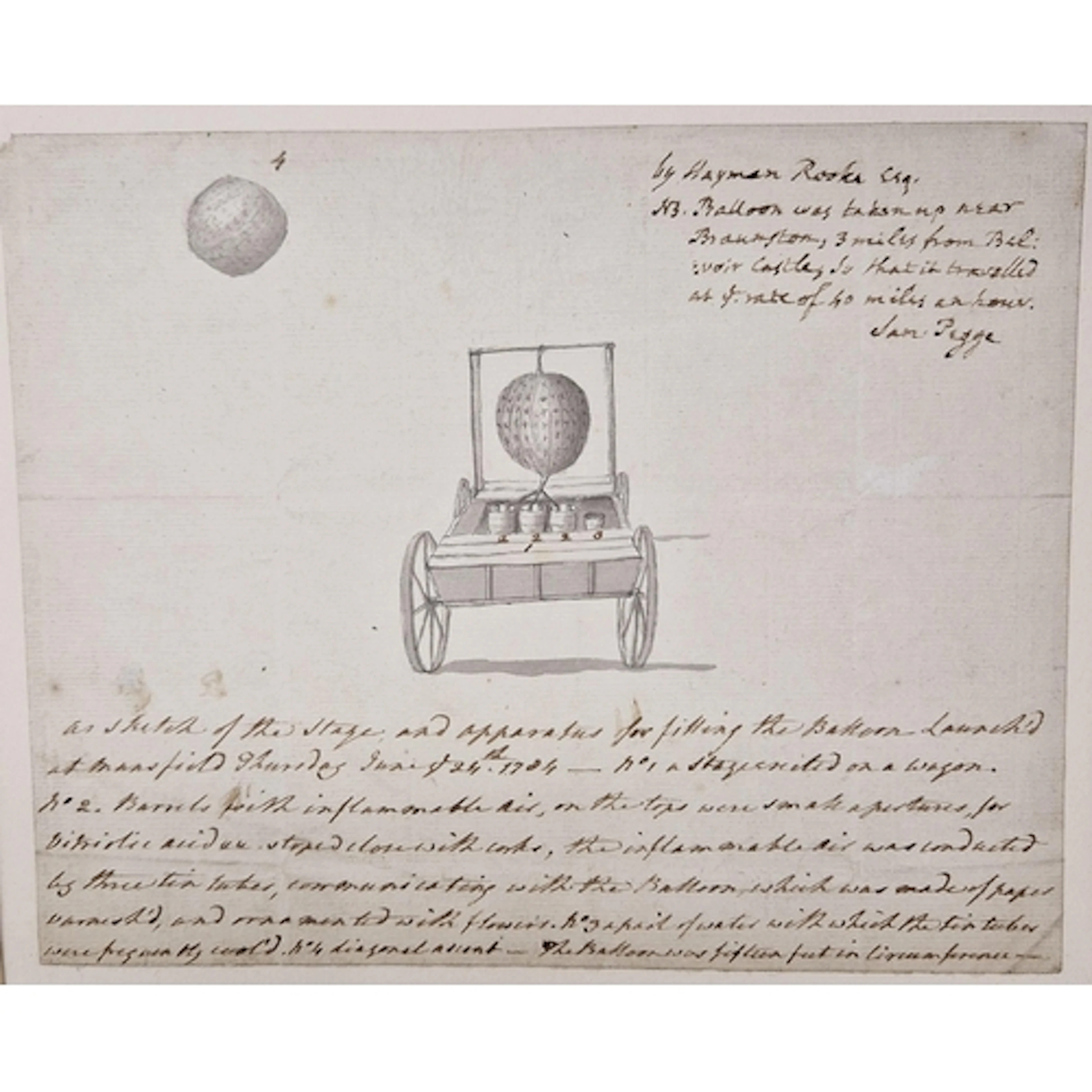 HAYMAN ROOKE ( fl. Late 18th Century) . An annotated sketch...