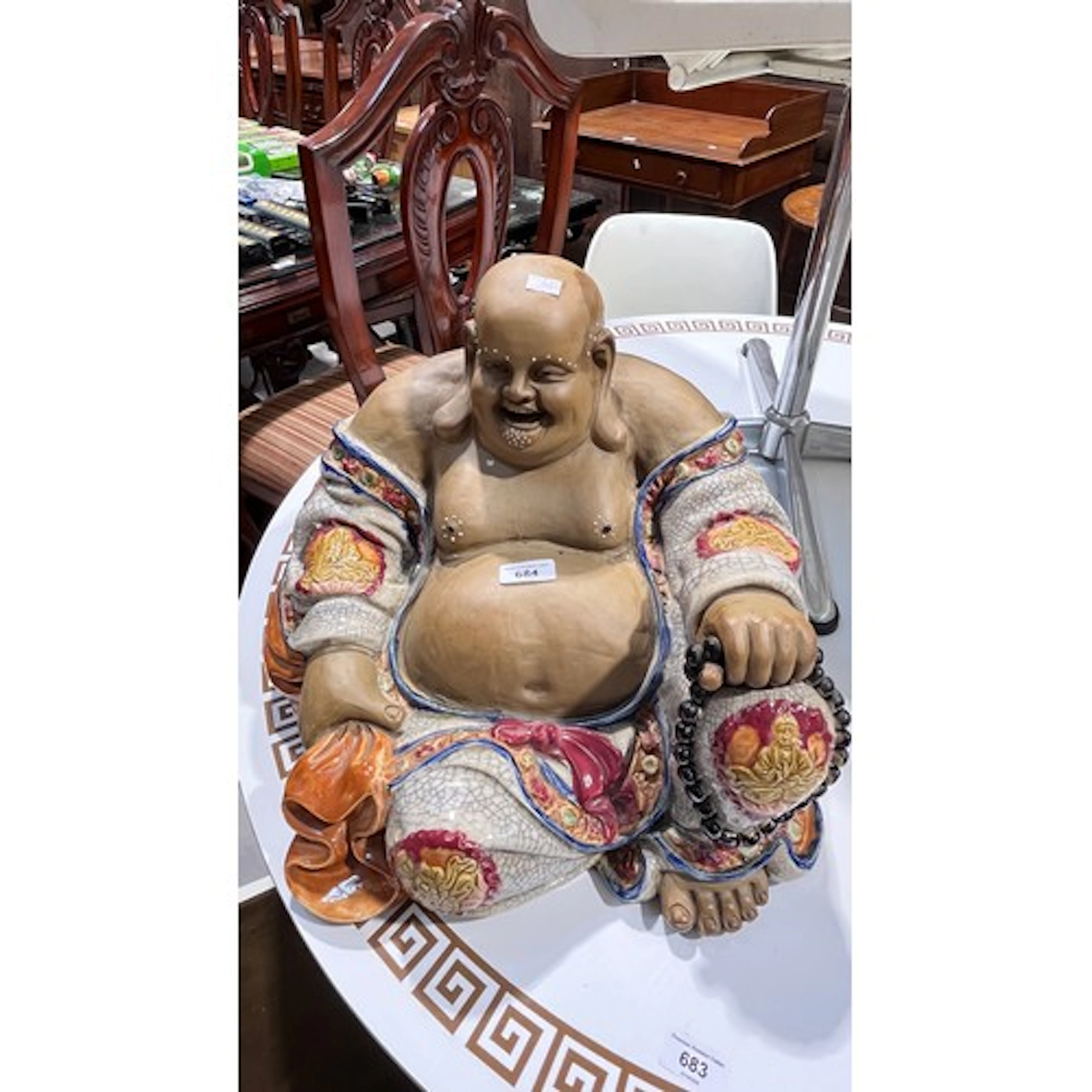 Large stoneware buddha