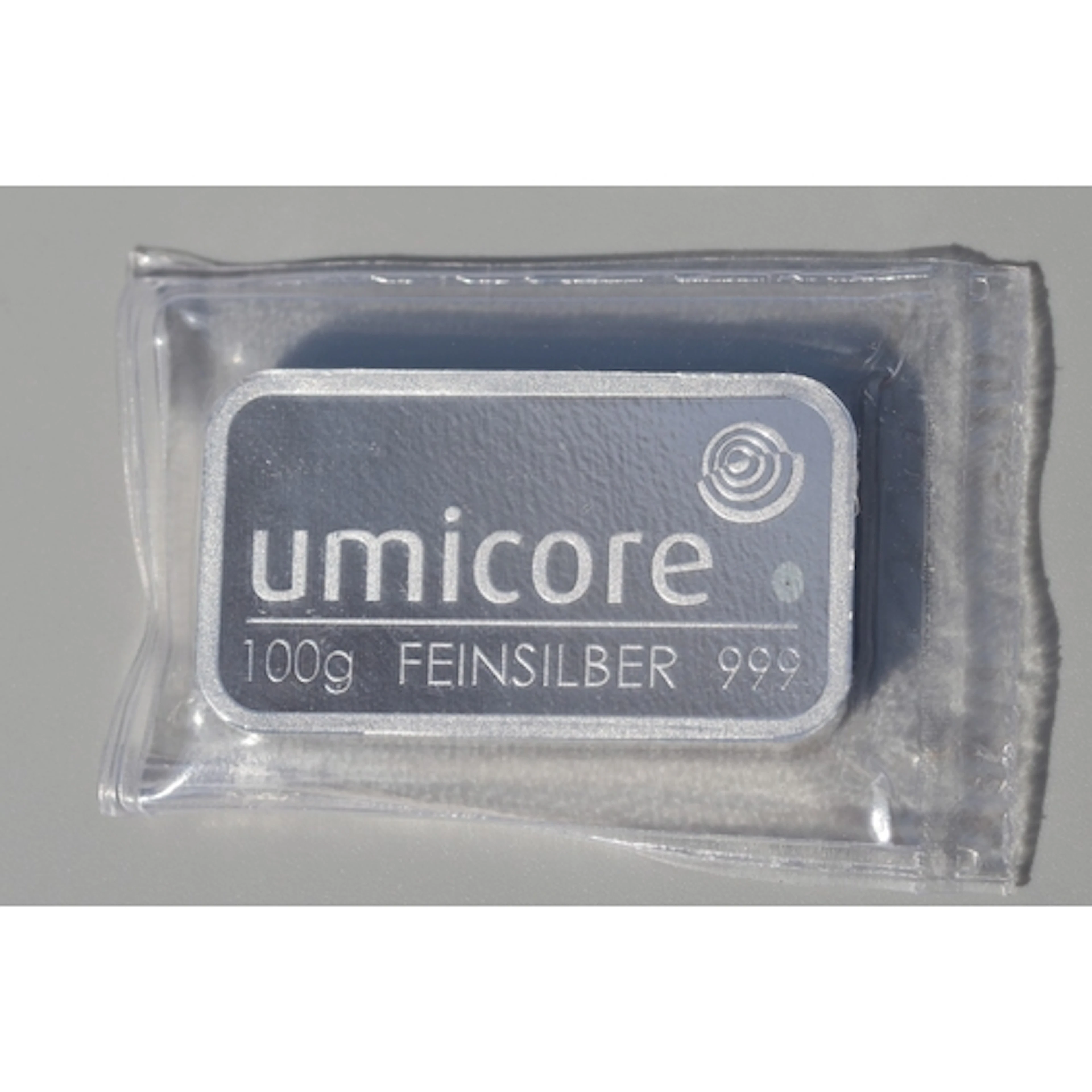 100g Fine 999.9 Silver Bullion Ingot Bar by Umicore