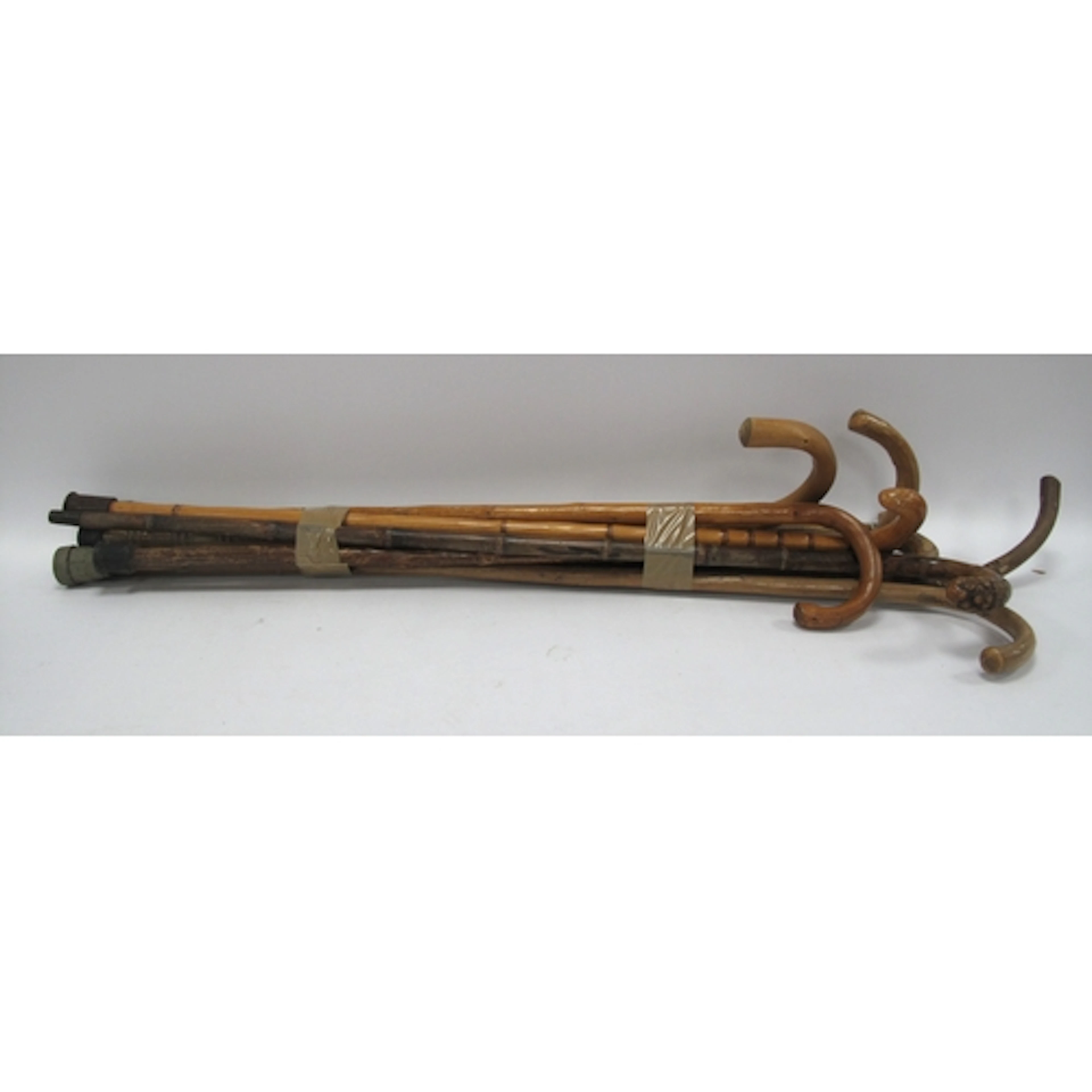 Eight Vintage Walking Sticks and Canes, including natural wo...