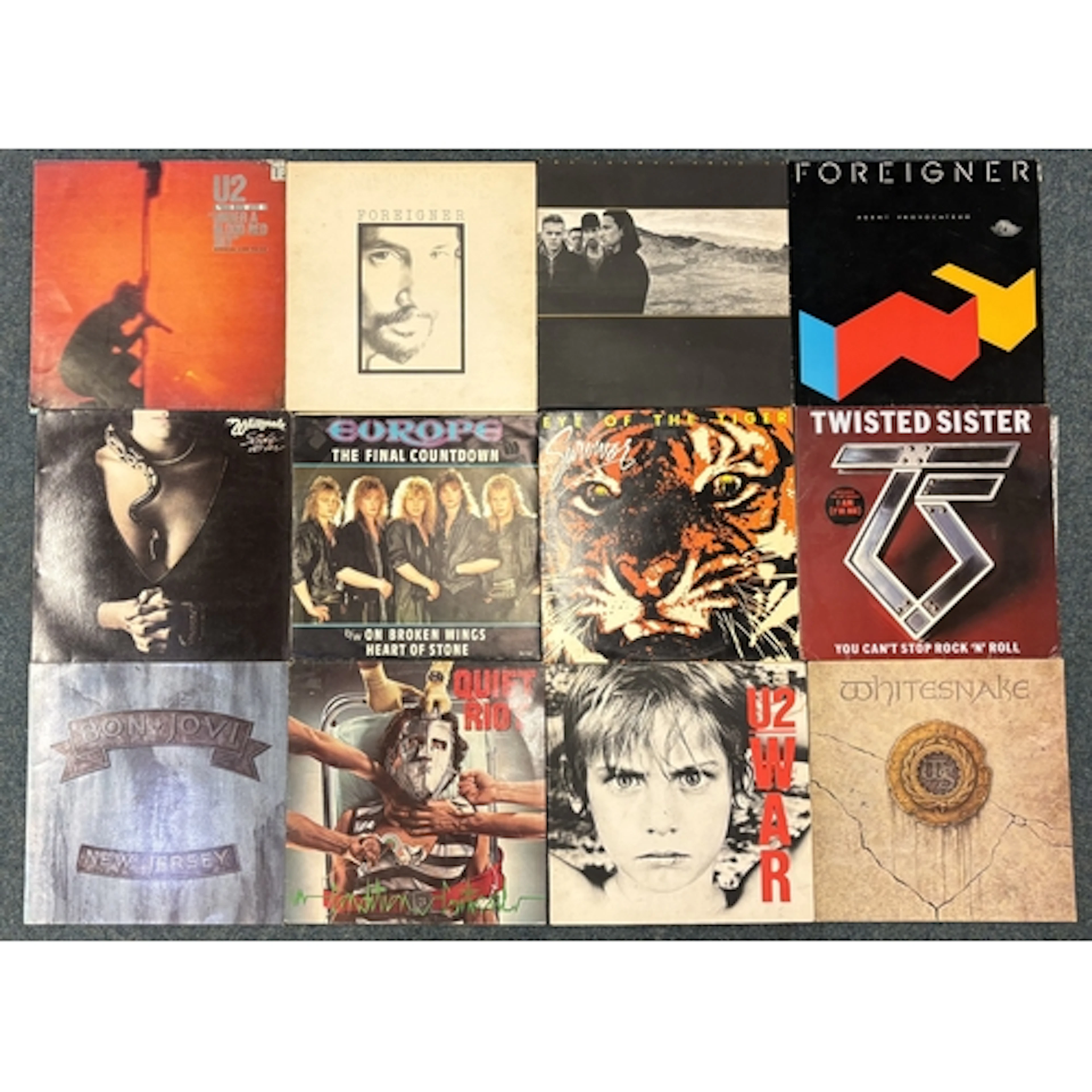 12 x LP vinyl records - To include 1970s and 1980s Hard Rock...