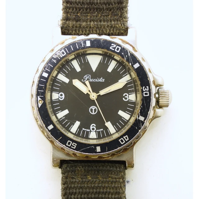 A PRECISTA ROYAL NAVY DIVER'S WATCH the 1988 Big Triangle ed...