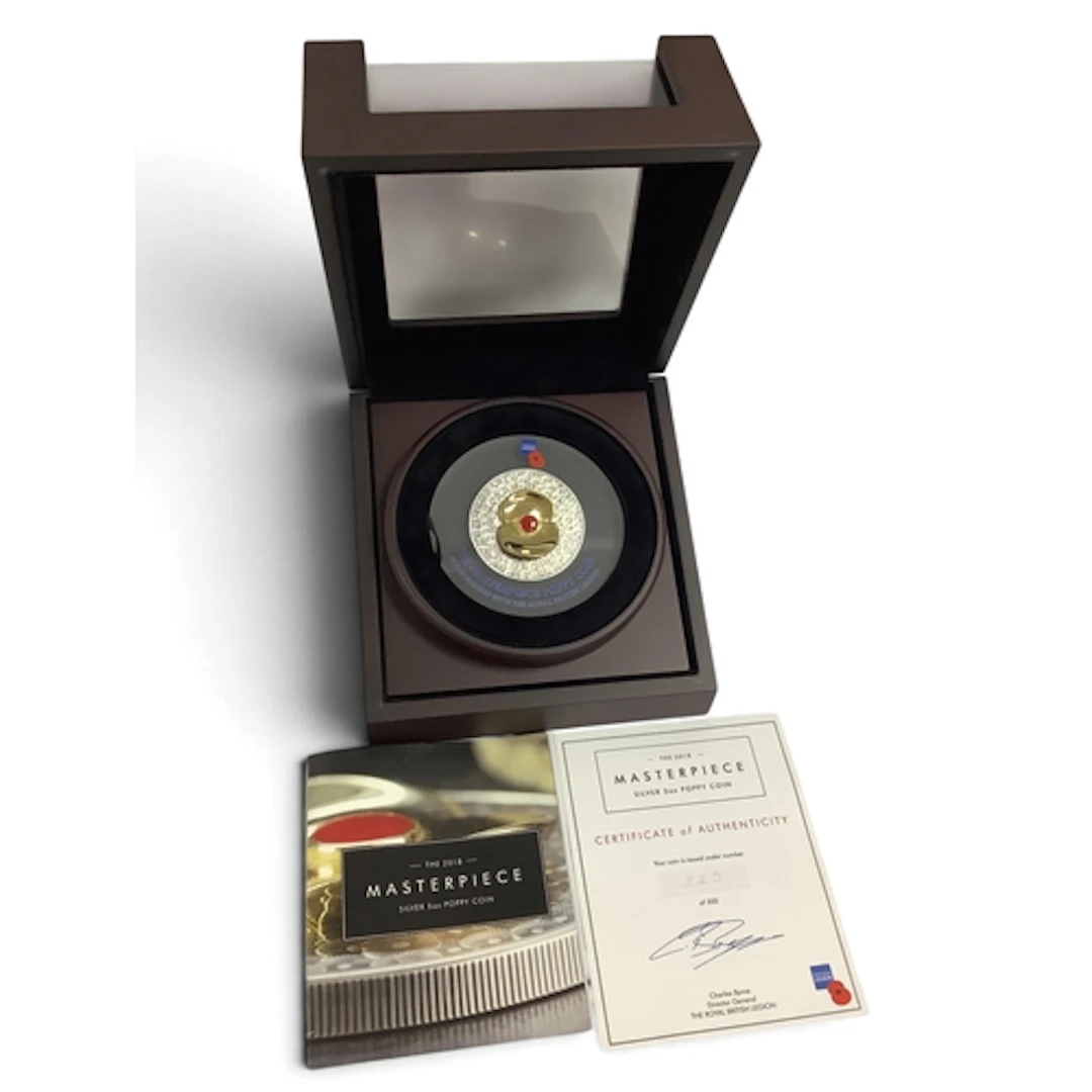 2018 Royal British Legion Fine Silver Five Ounce Masterpiece...
