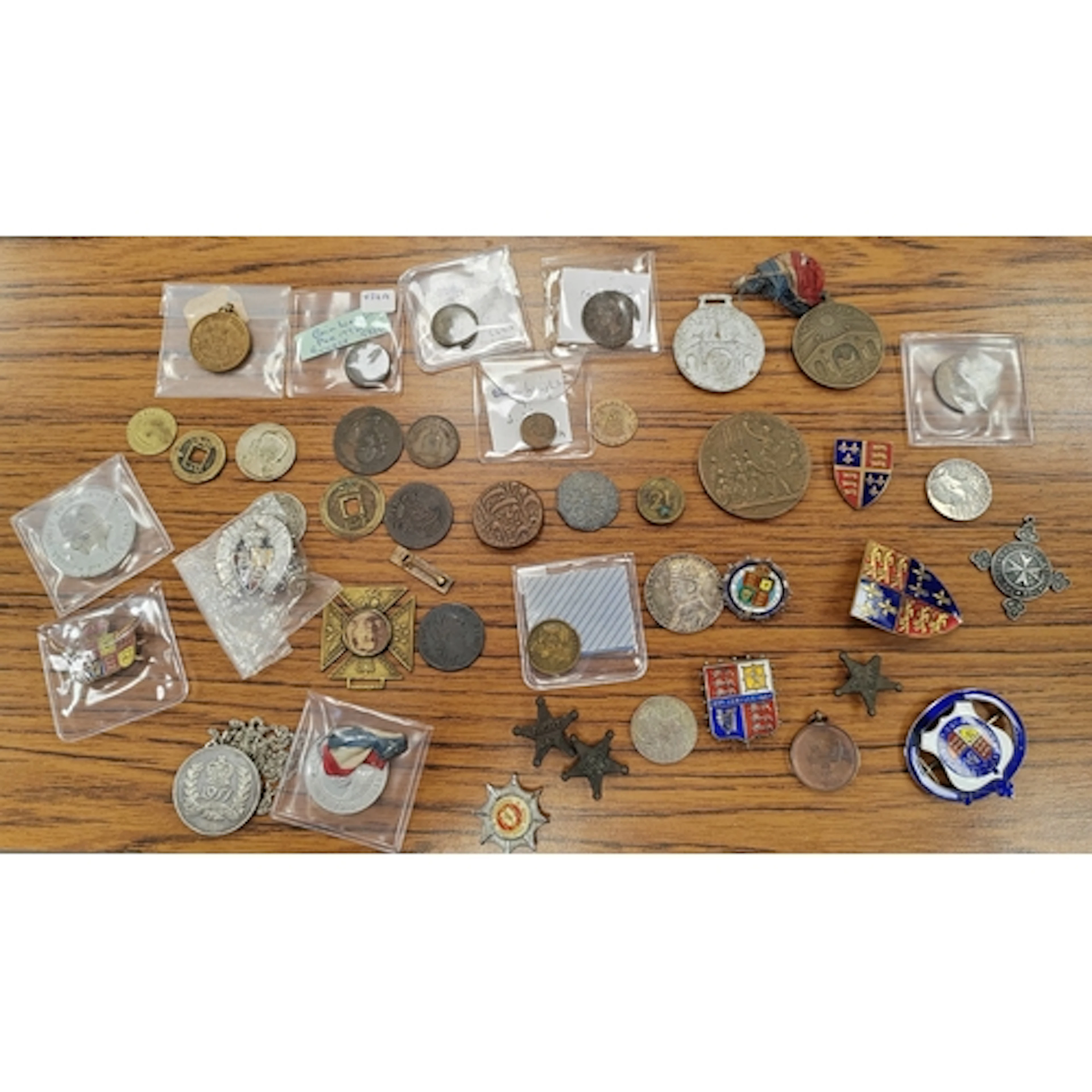 Collection of various 18th-20th century coins and tokens gen...