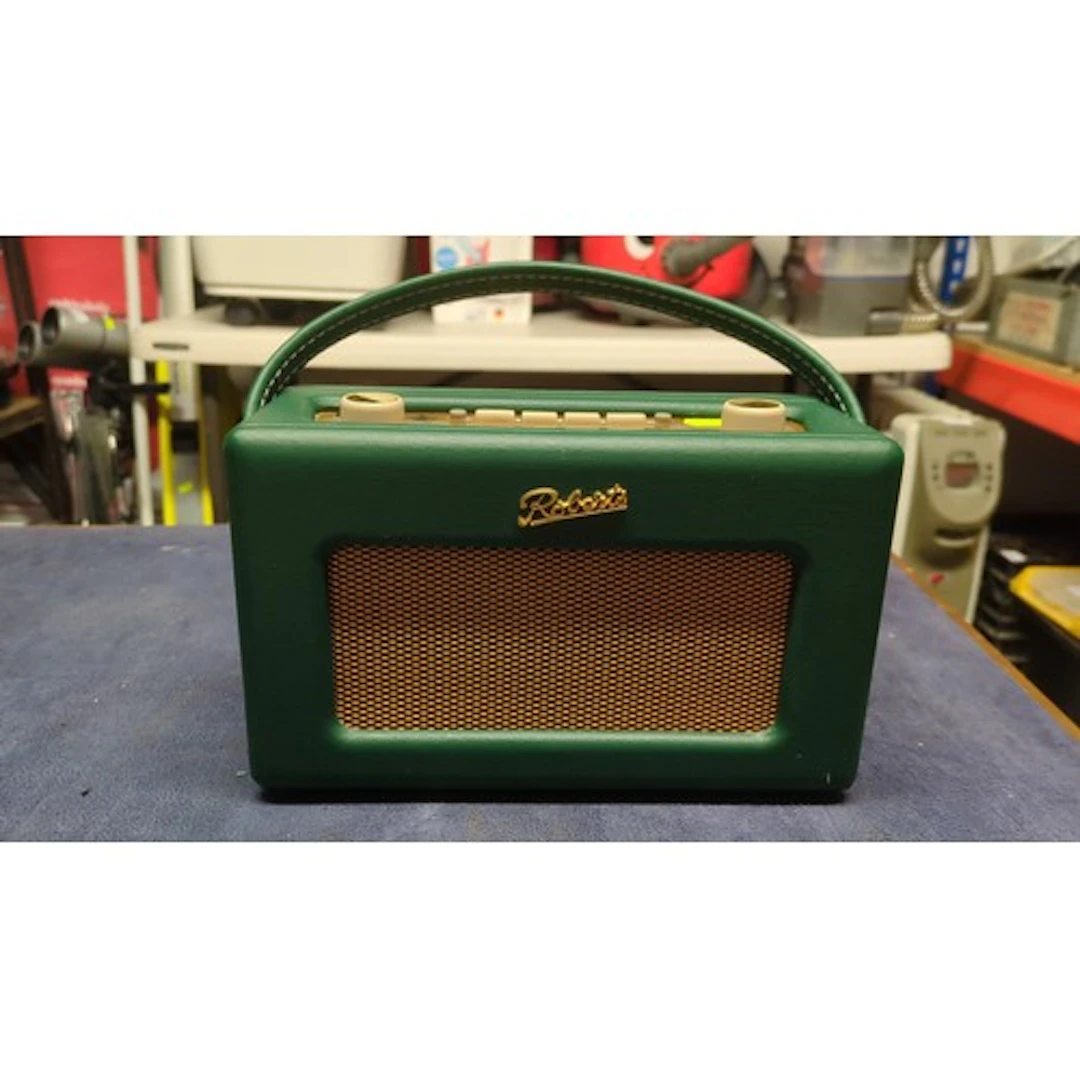 Roberts Revival RD-60 portable DAB/FM radio in green leather...